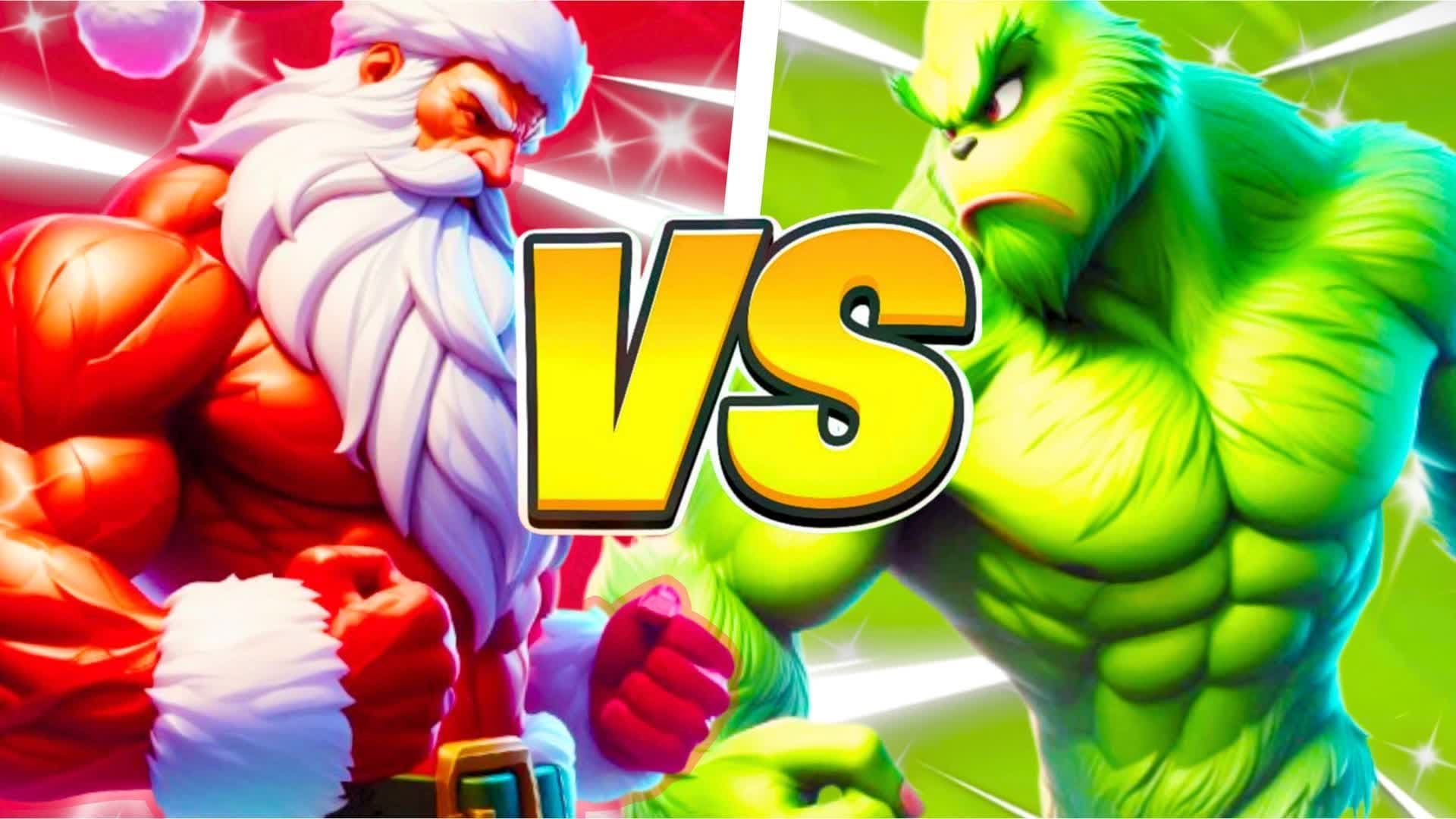 SANTA VS GRINCH RED VS BLUE