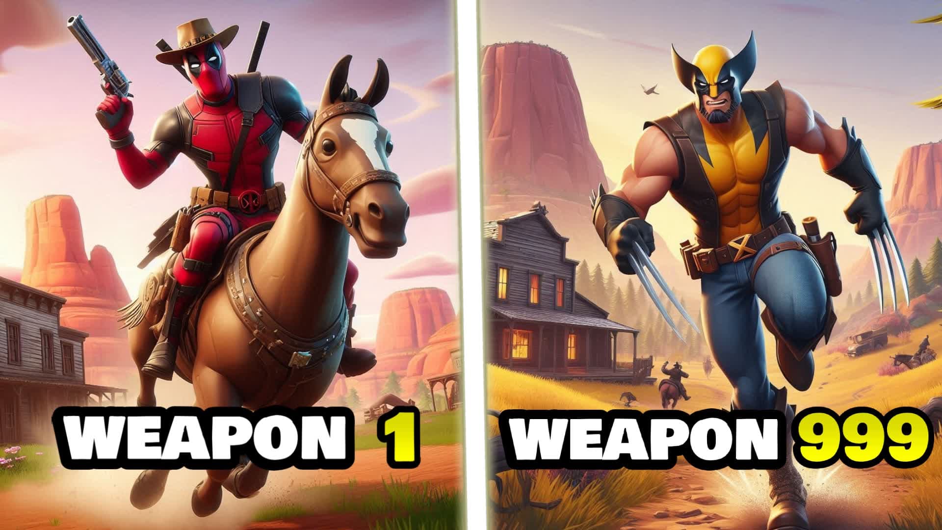 🤠WILDWEST GUN GAME🔫DEADPOOL V WOLVEINE