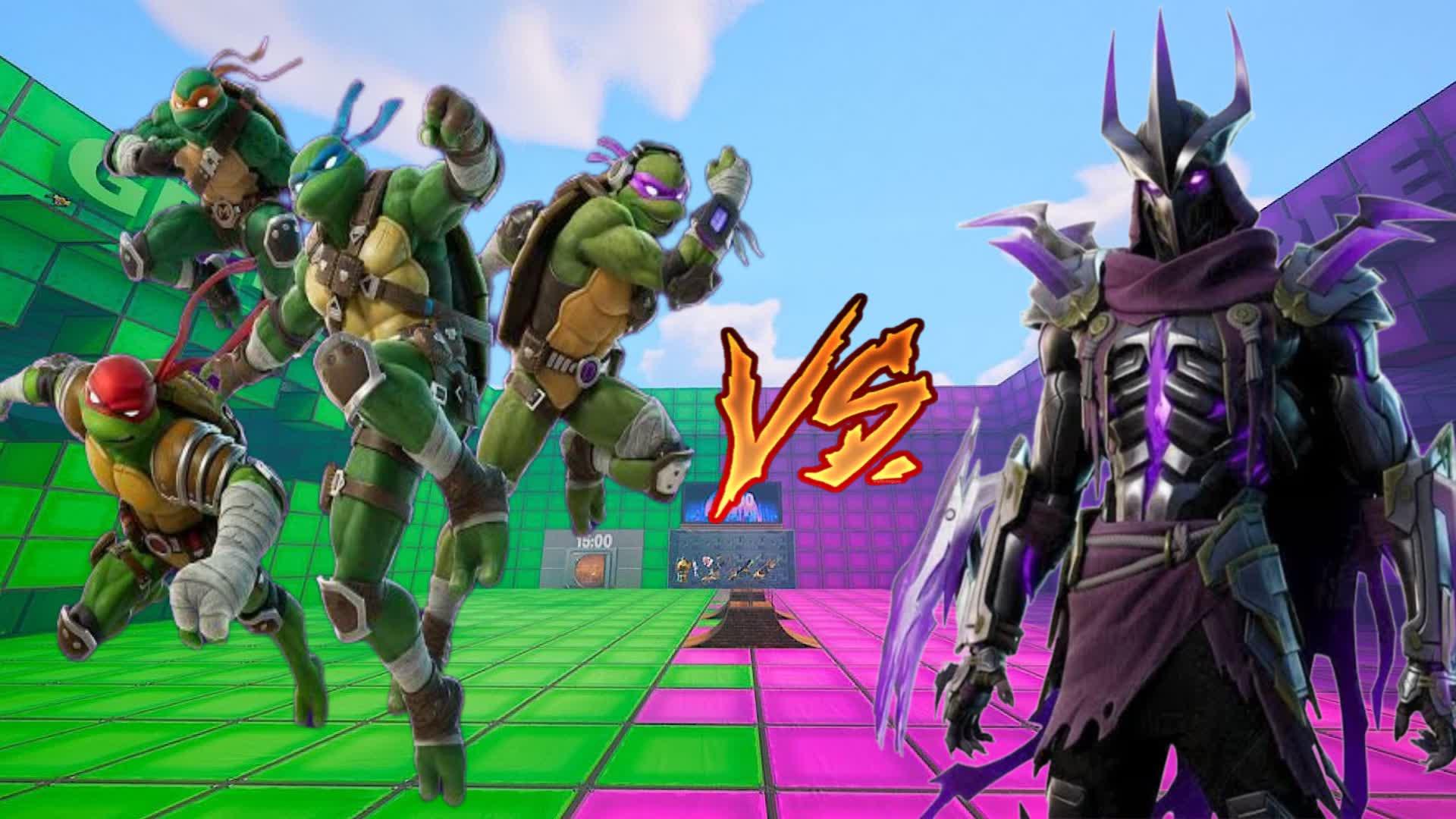 NO BUIlD green VS purple ninja turtle 🐢