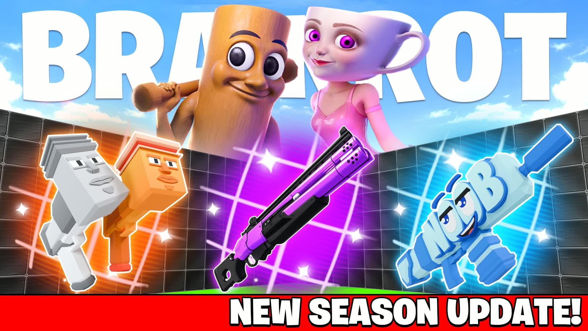 Brainrot 1v1 FFA - All Weapons & Rides