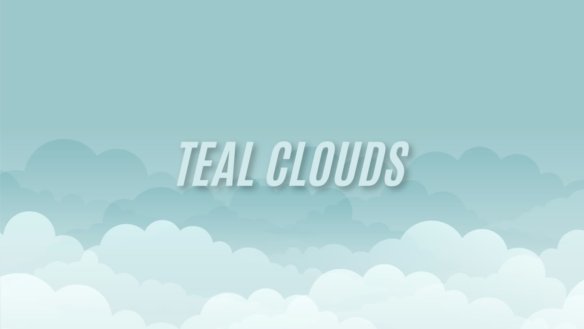 Teal Clouds Background