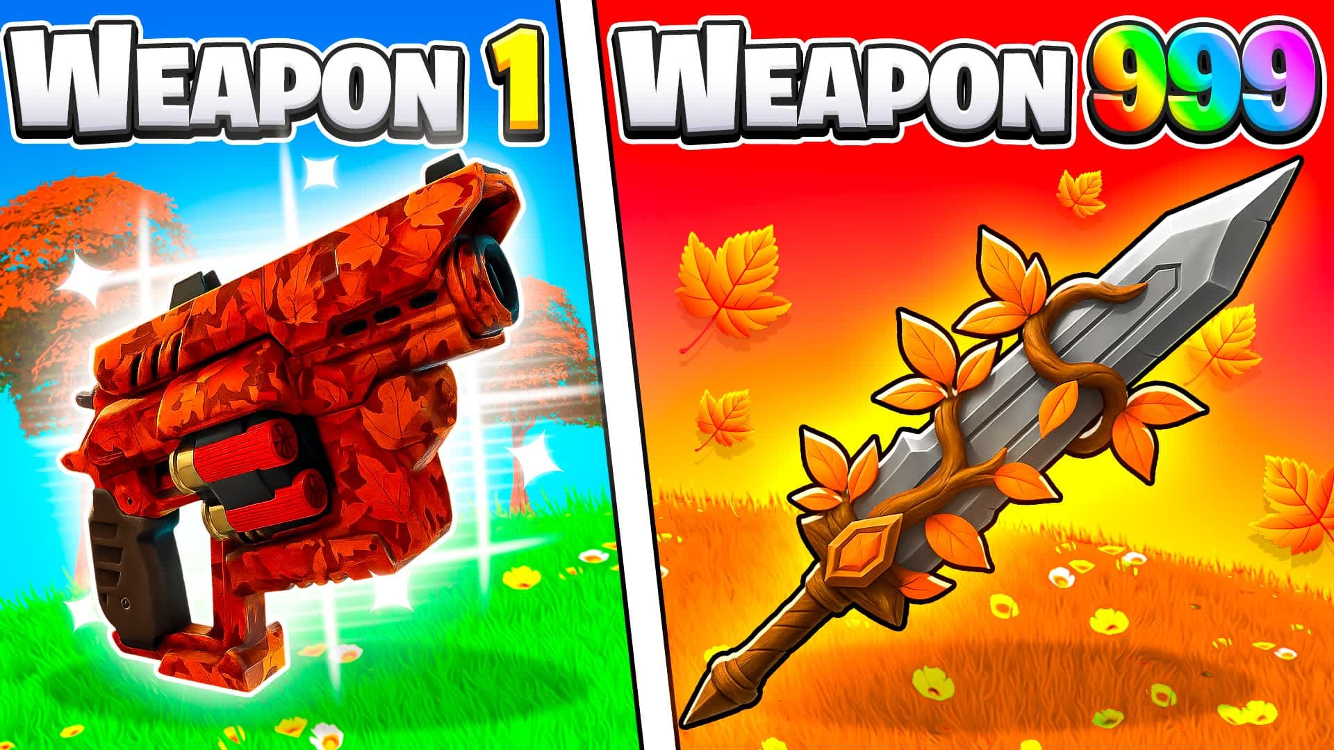 🍁FALL GUN GAME🔫ONE SHOT🎯DRIVE🚗
