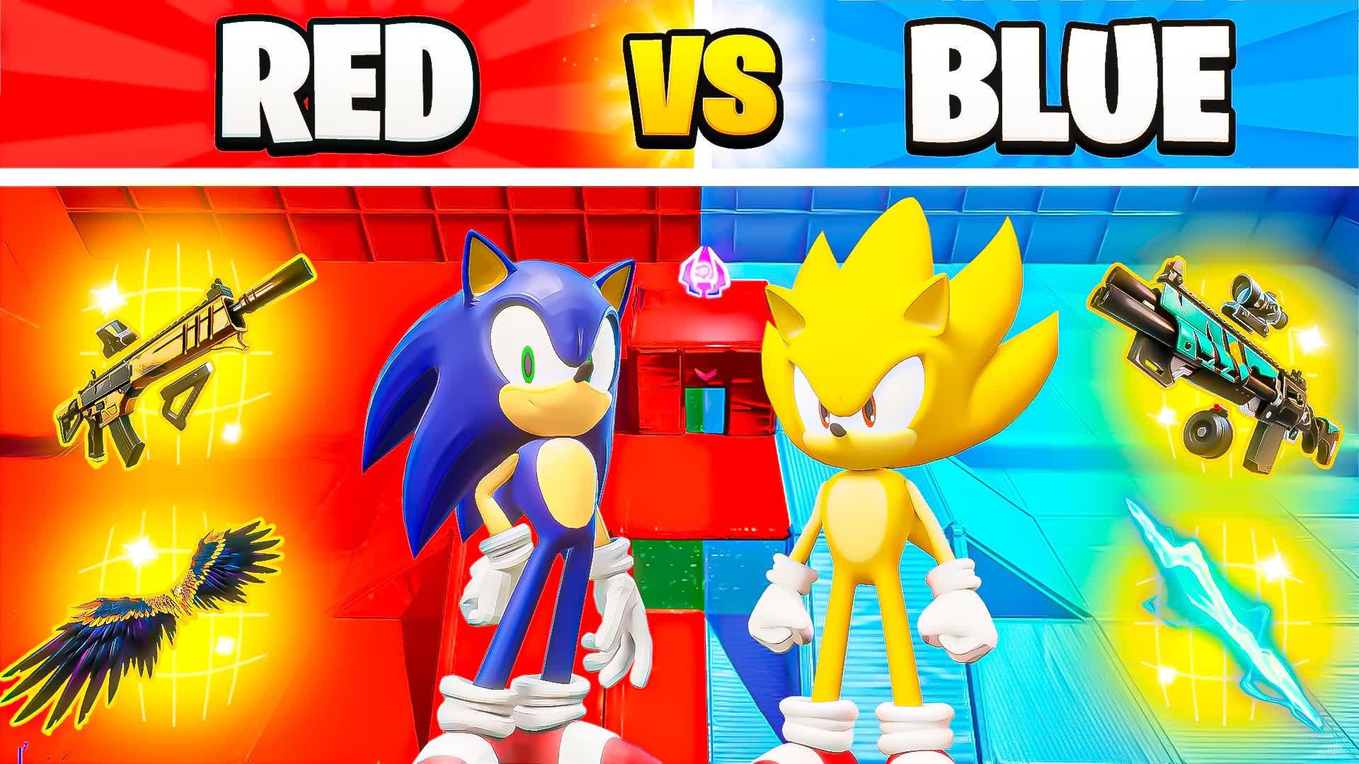 CRAZY SILLY SONIC RED VS BLUE 🔴🔵