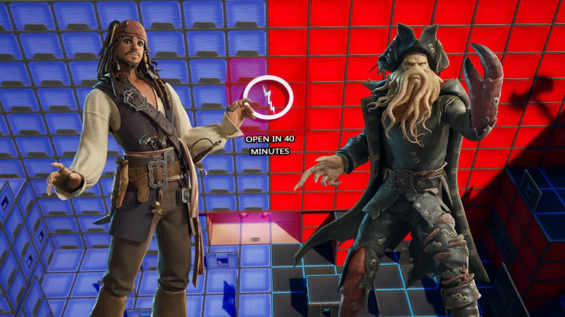 RED VS BLUE Jack Sparrow vs Davy Jones