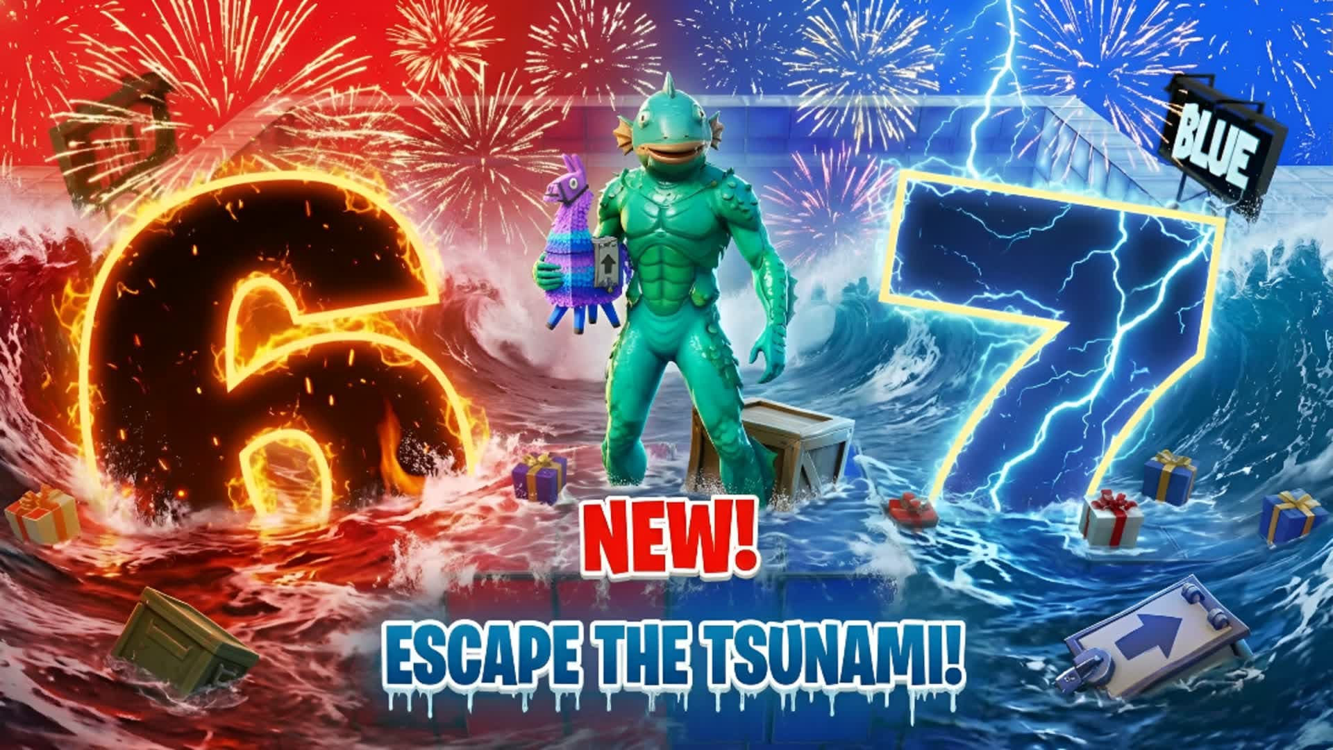 ESCAPE TSUNAMI 67 RED VS BLUE 🔴🔵