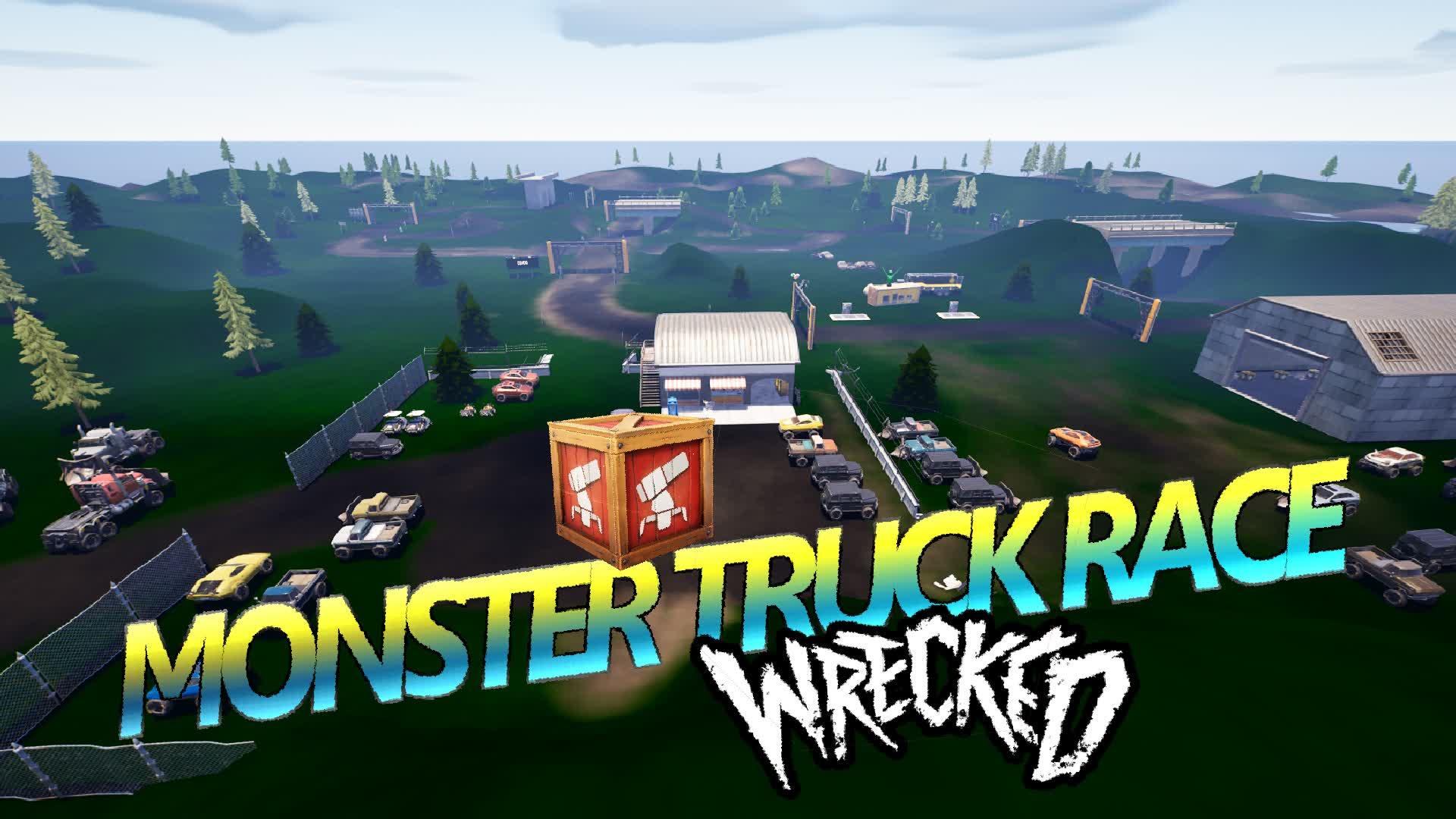 Wrecked Monster Truck Crazy 8