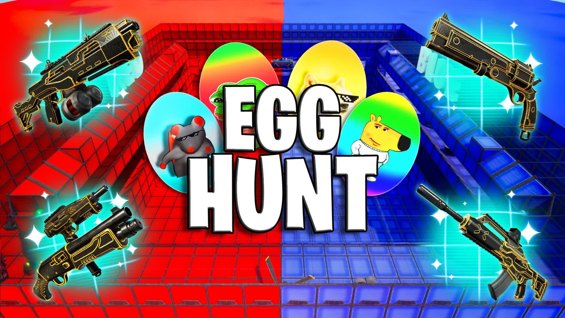 🔴RED VS BLUE🔵 EGG HUNT