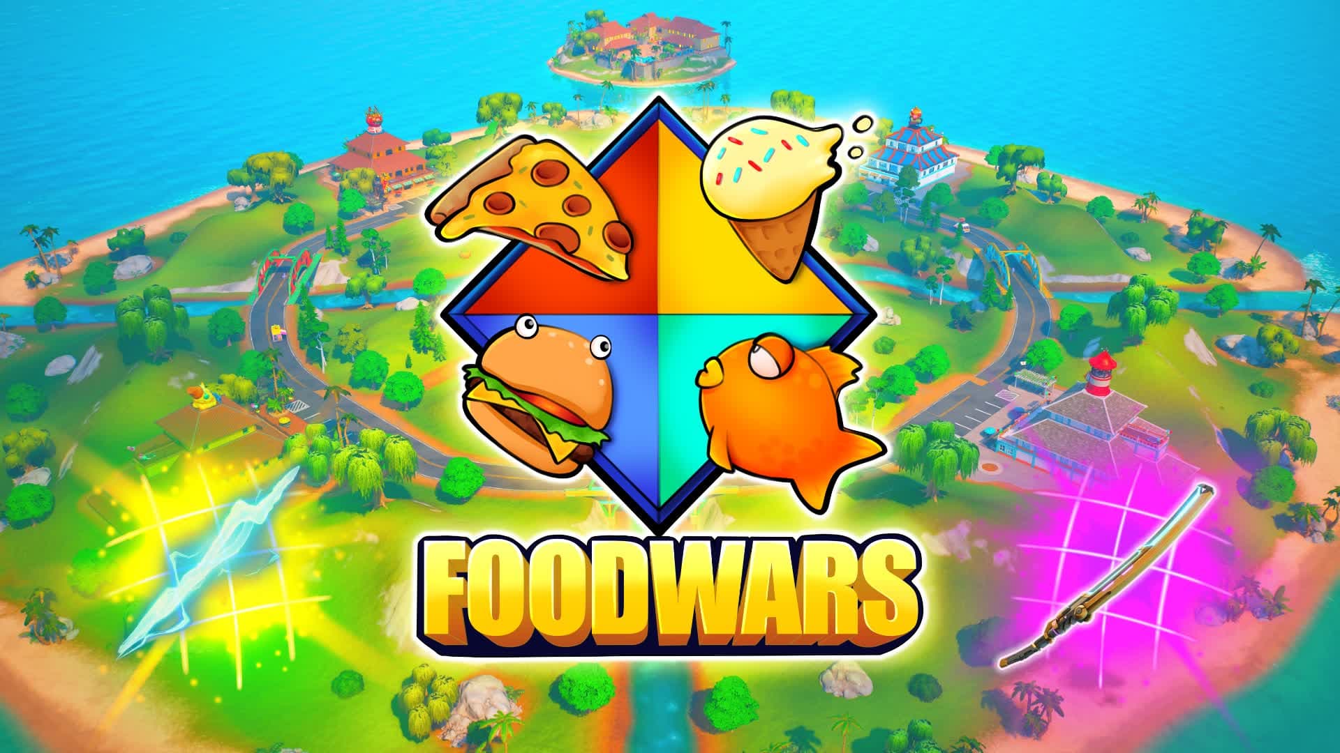 FOOD FIGHT 🍔🍕 ZERO BUILD ZONE WARS 🌌