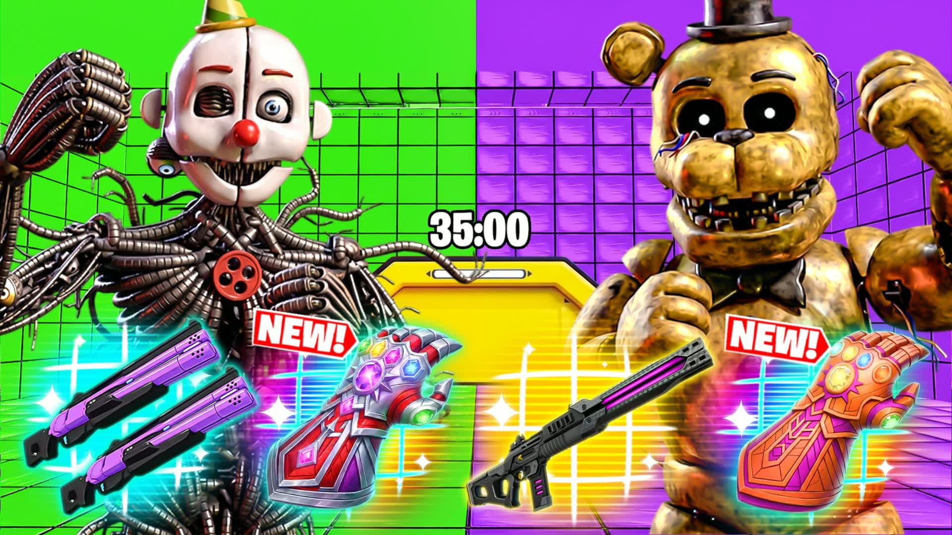 BOSS FIGHT GREEN VS PURPLE 🟢🟣 HORROR