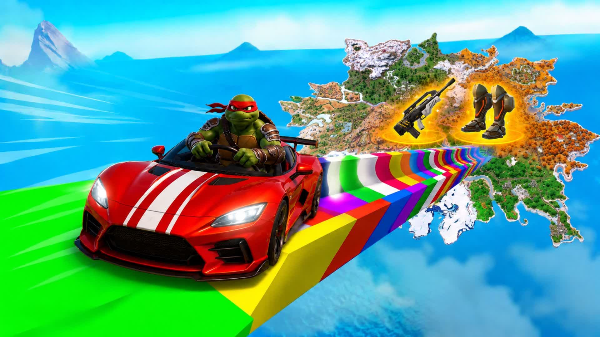 🐢TMNT 🚗MEGA RAMP CARS GAMES