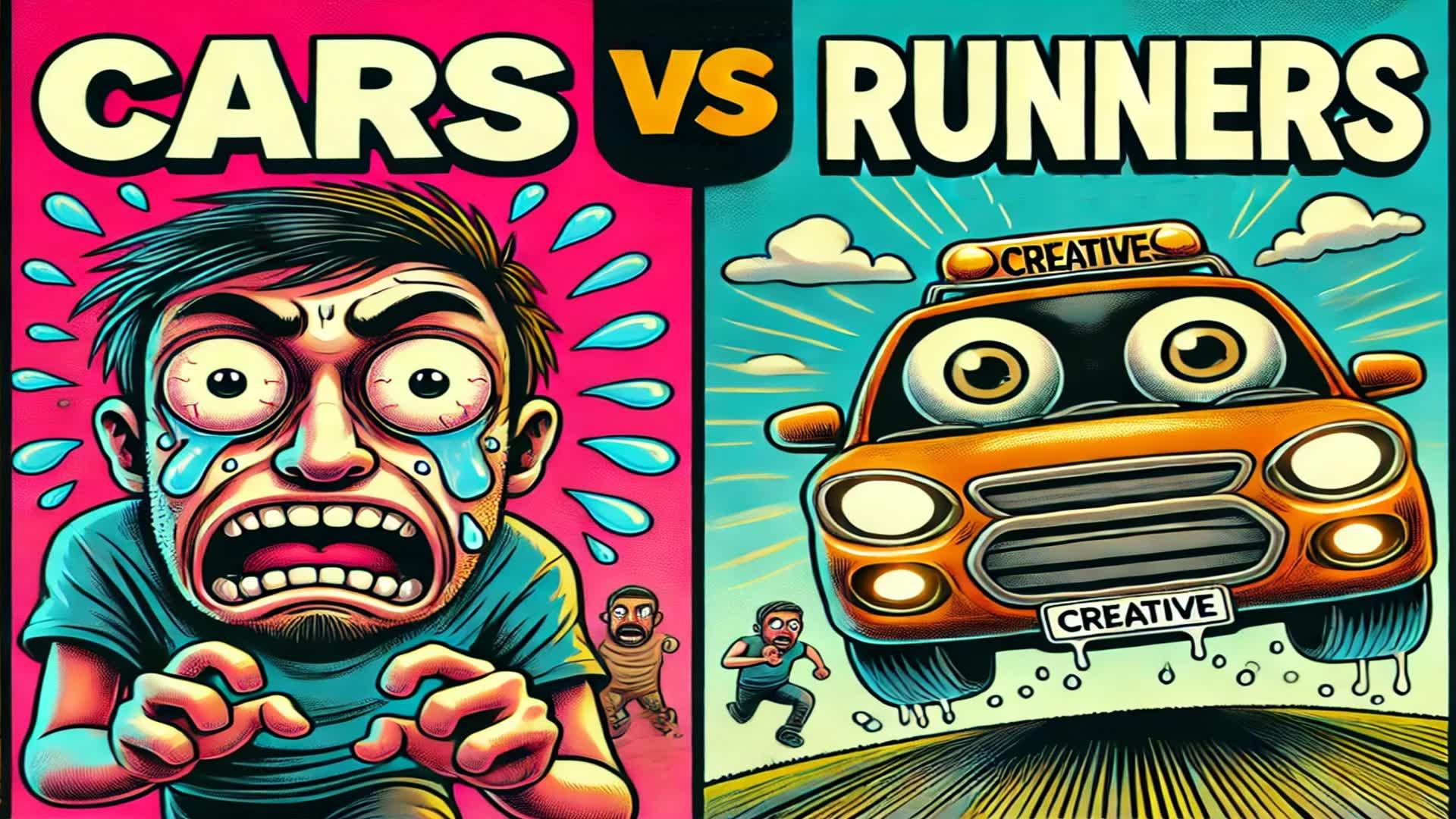 CARS VS RUNNERS 🌋