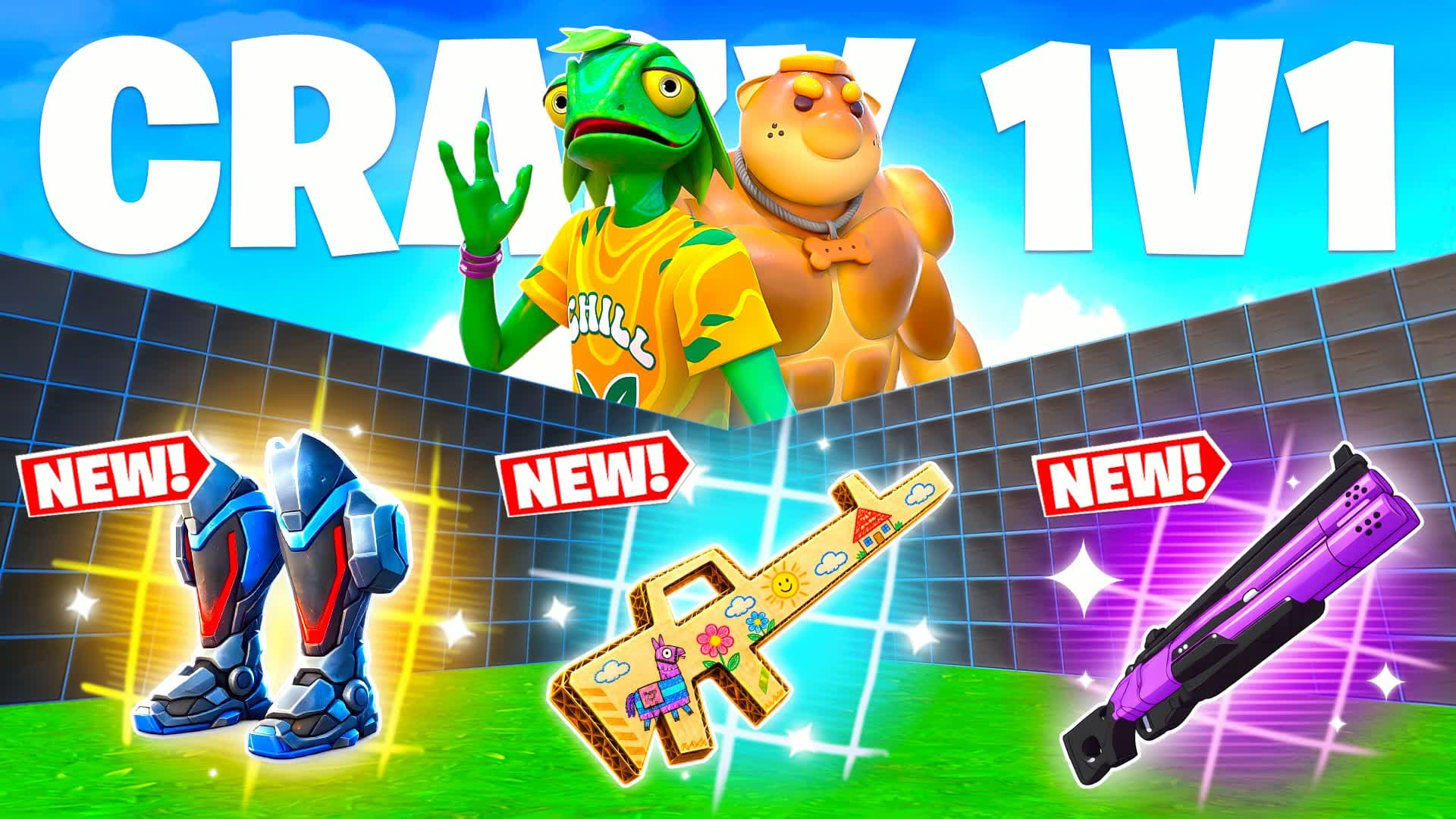 CRAZY 1V1 FFA - ALL GUNS & RIDES