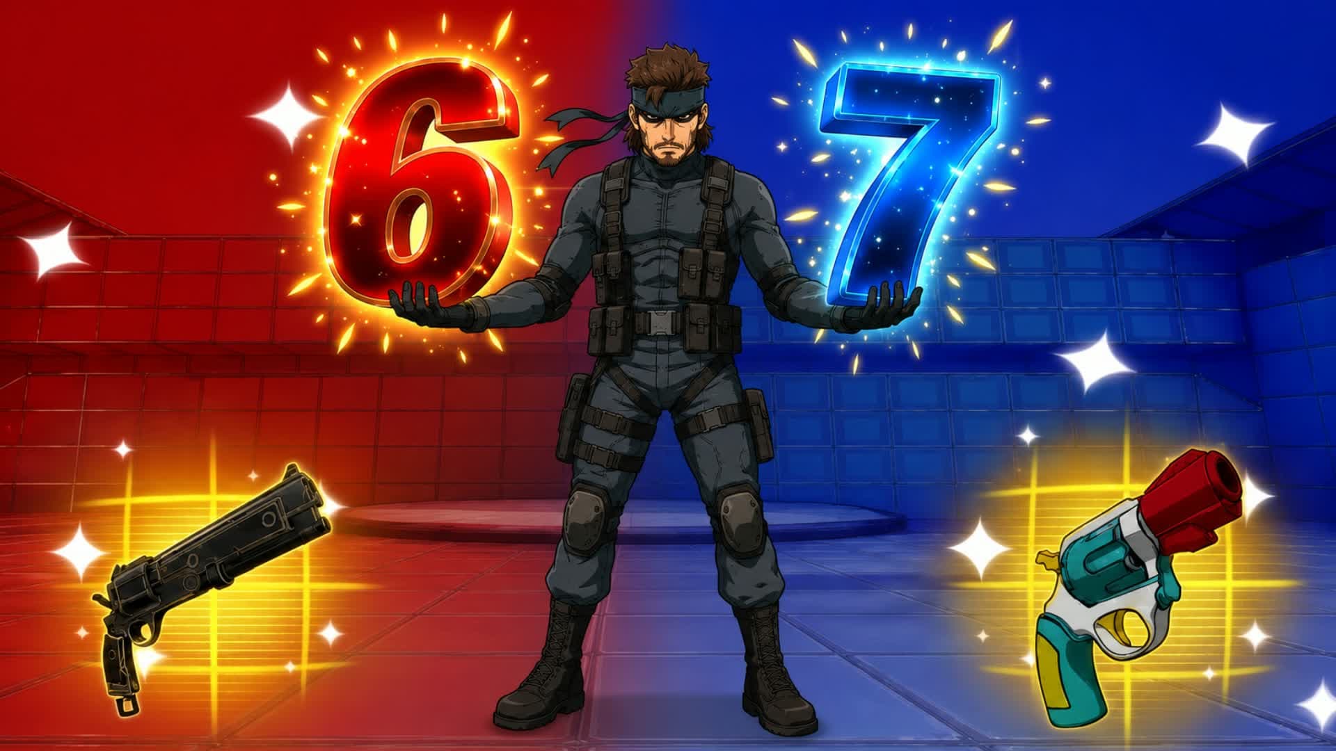 SOLID SNAKE RED VS BLUE 🔴🔵 67 AURA