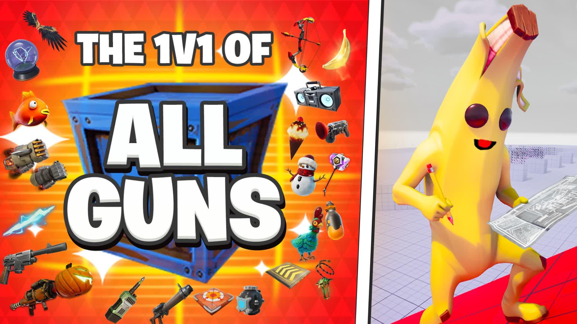 THE 1V1 OF ALL GUNS: ALL RARITY & ITEMS