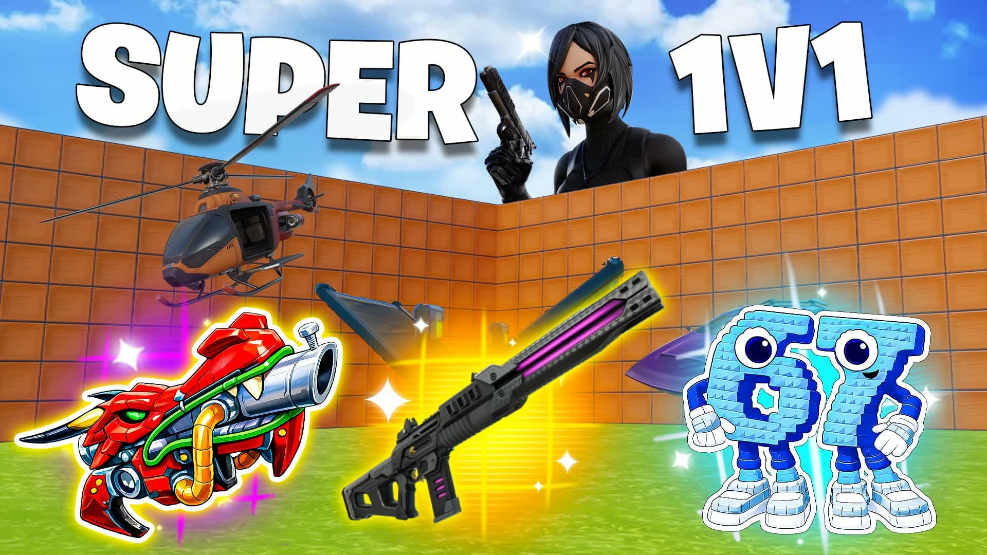 SUPER 1V1 WITH EVERY GUN & MODDER GUN