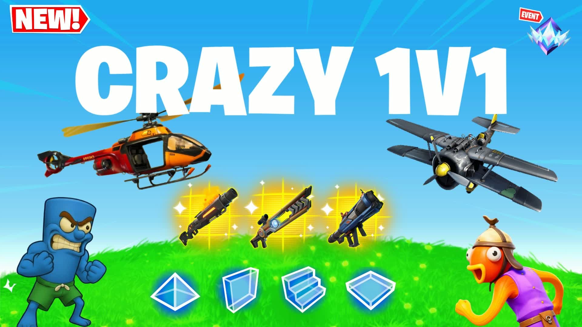 ⭐️ CRAZY FFA 1V1 🔫 ALL GUNS & RIDES