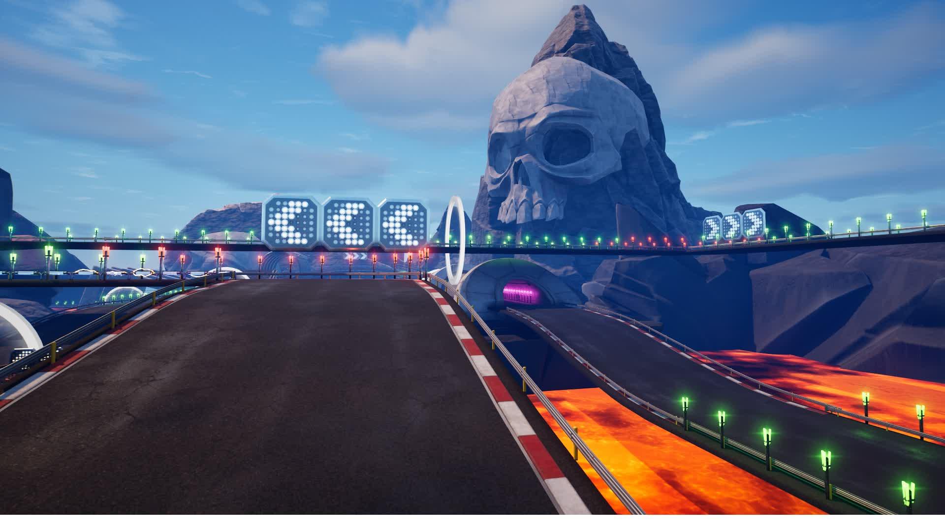 Skull Volcano Race track 💀 🏁 🏎️ 🌋