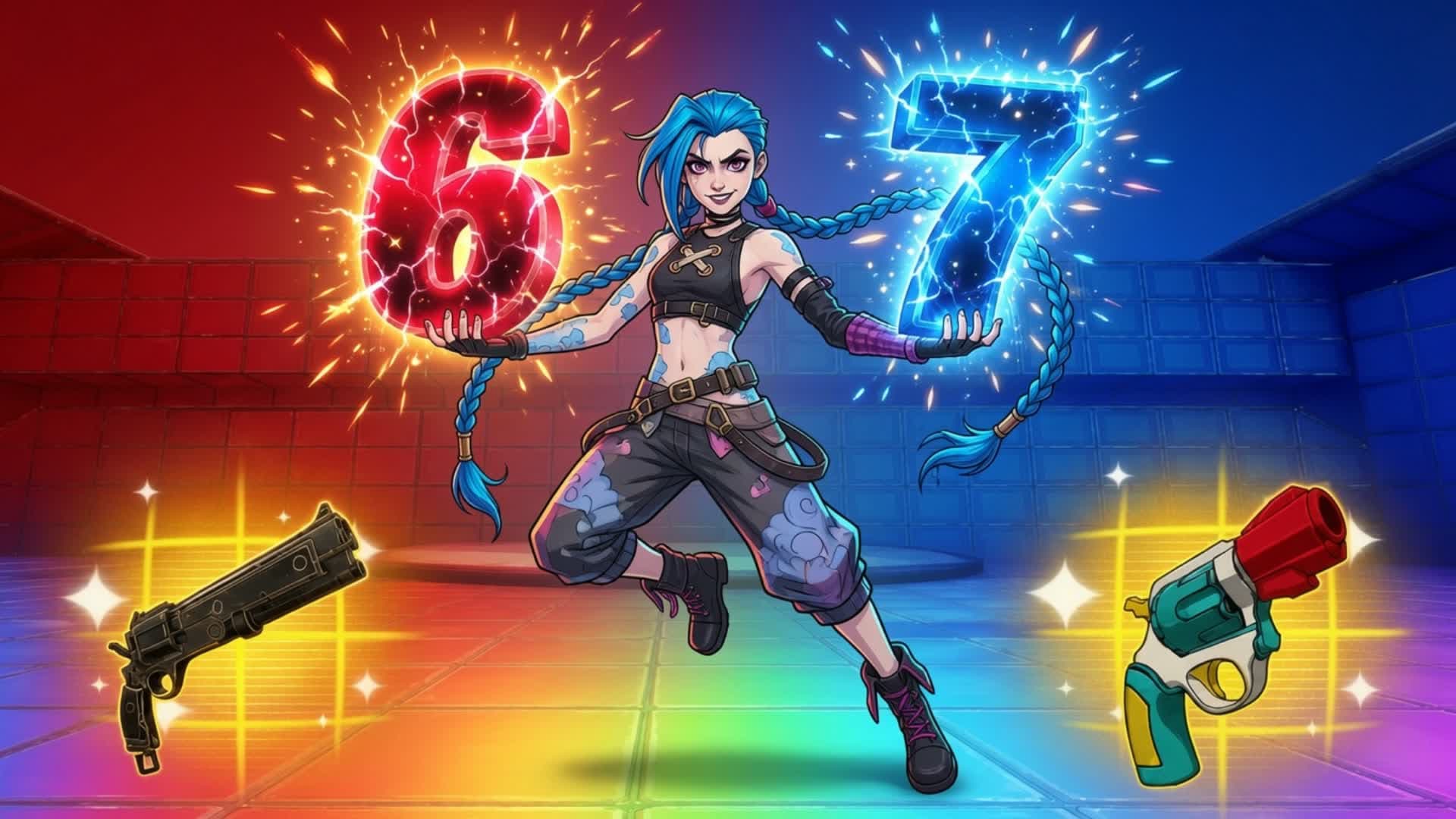 JINX RED VS BLUE 🔴🔵 67 AURA
