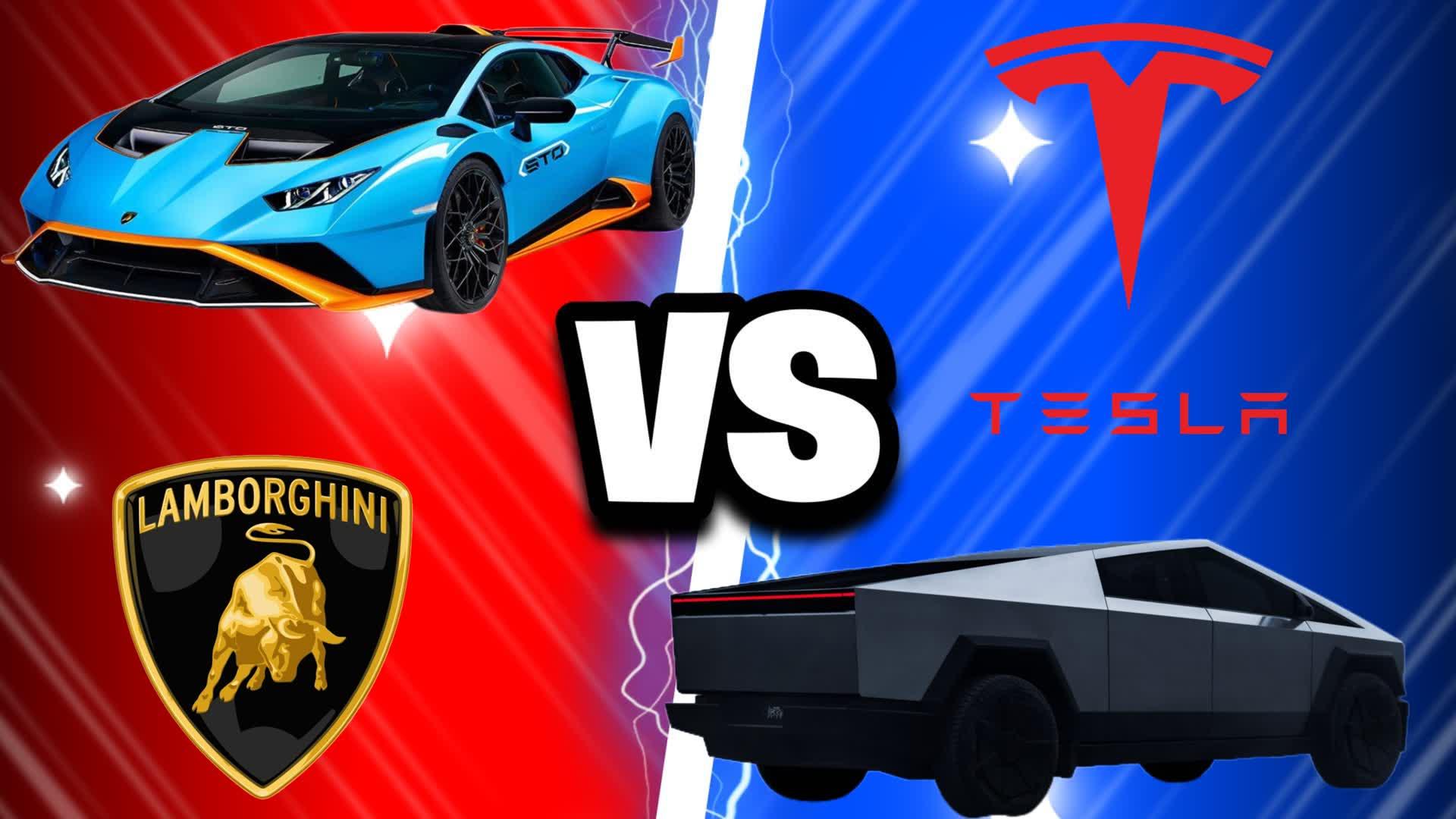 Cybertruck Tesla vs Lamborghini STO