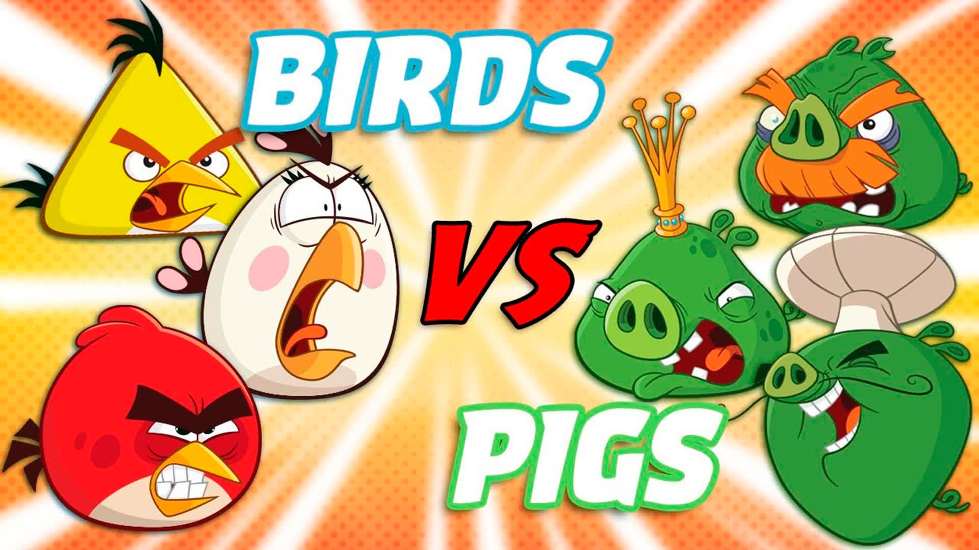 🔴BIRDS VS PIGS RED VS BLUE 🔵