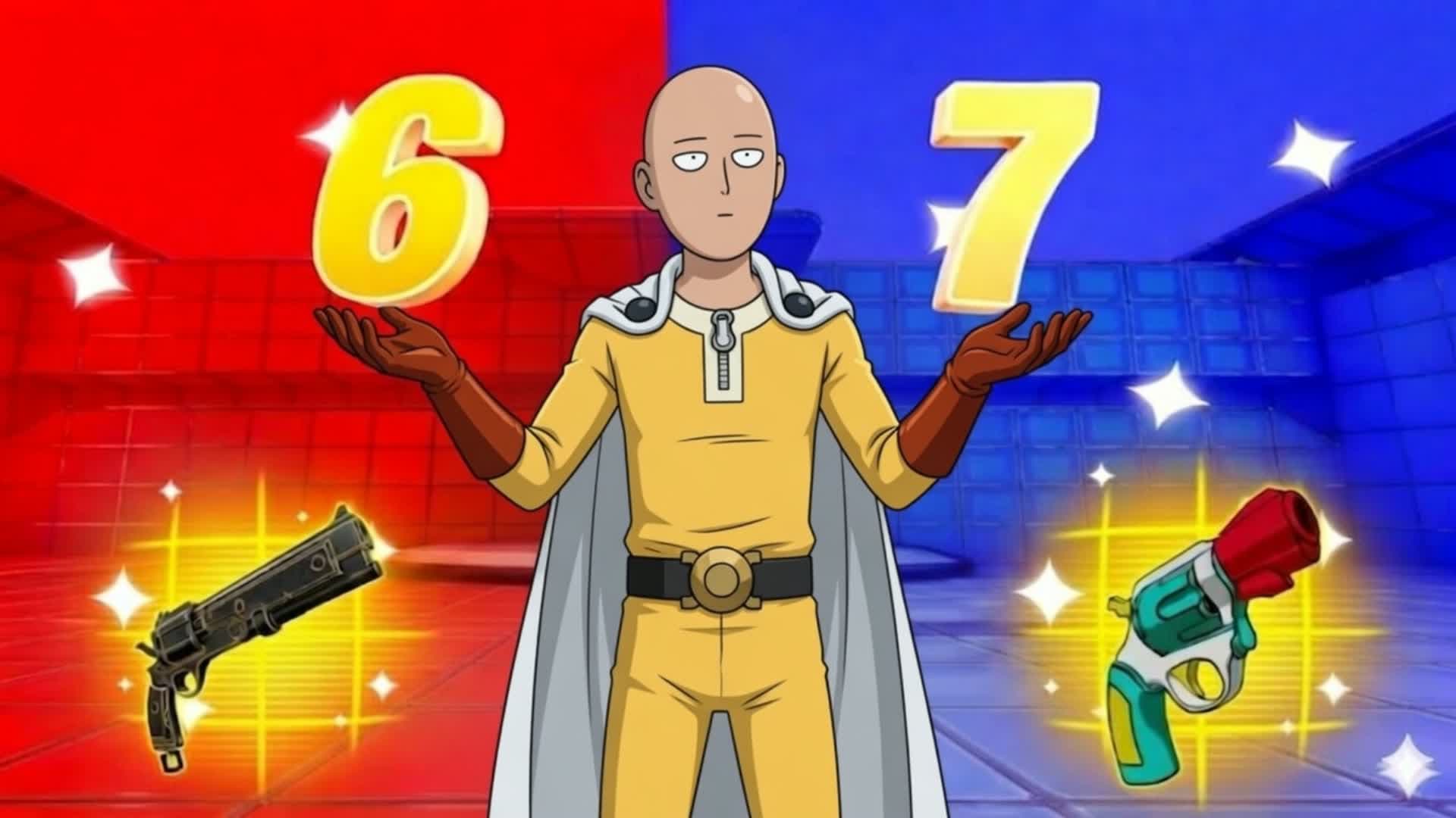 SAITAMA RED VS BLUE🔴🔵(ALL GUNS)67 67