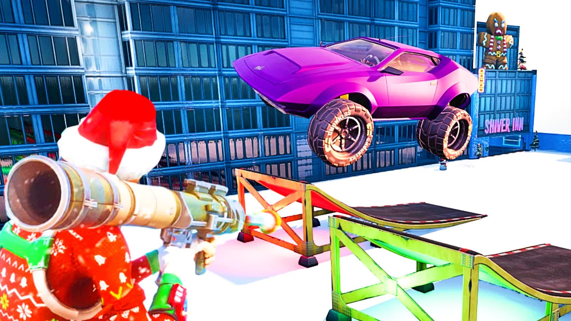 HOLIDAY ROCKETS VS CARS 🎅