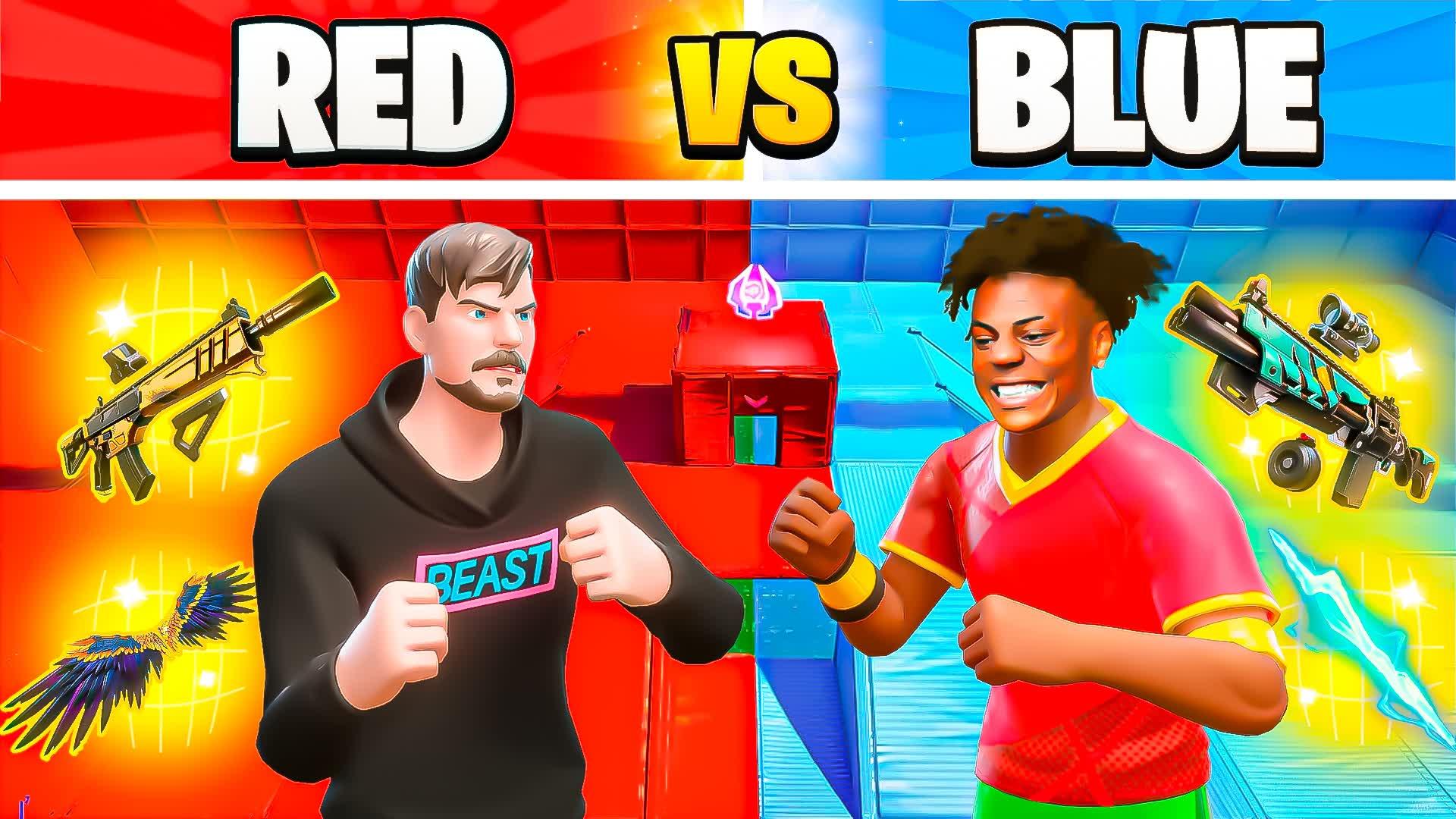 SCARY MRBEAST RED VS BLUE 🔴🔵