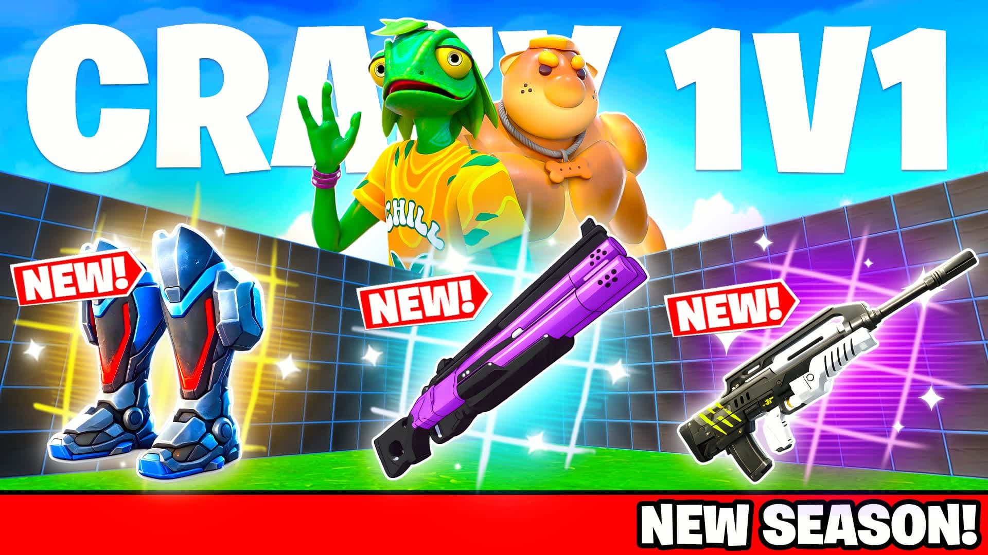 CRAZY 1V1 FFA - ALL GUNS & RIDES