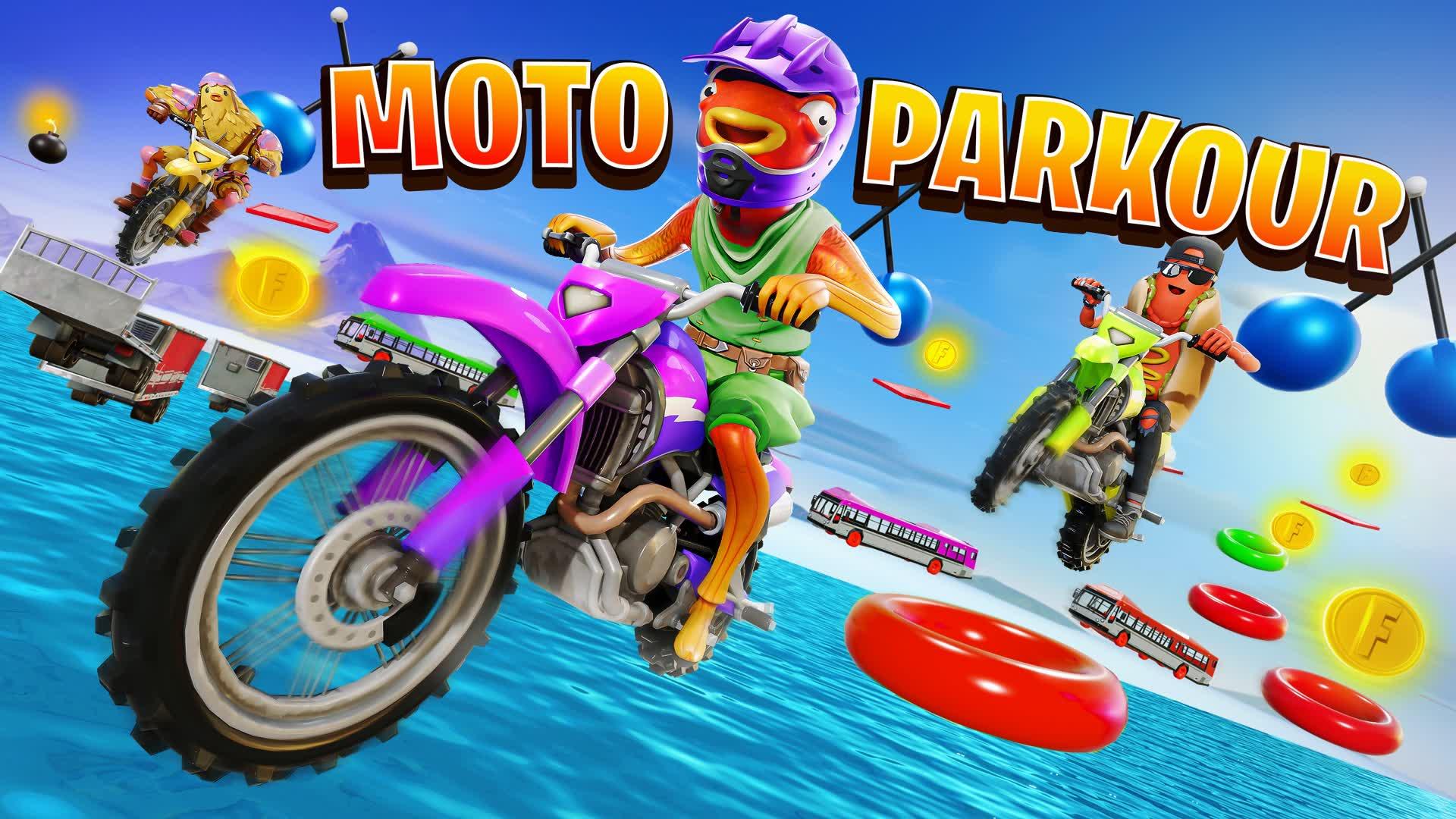 🏍️ MOTO PARKOUR 150+ LVL 🏁 OBBY 🌈