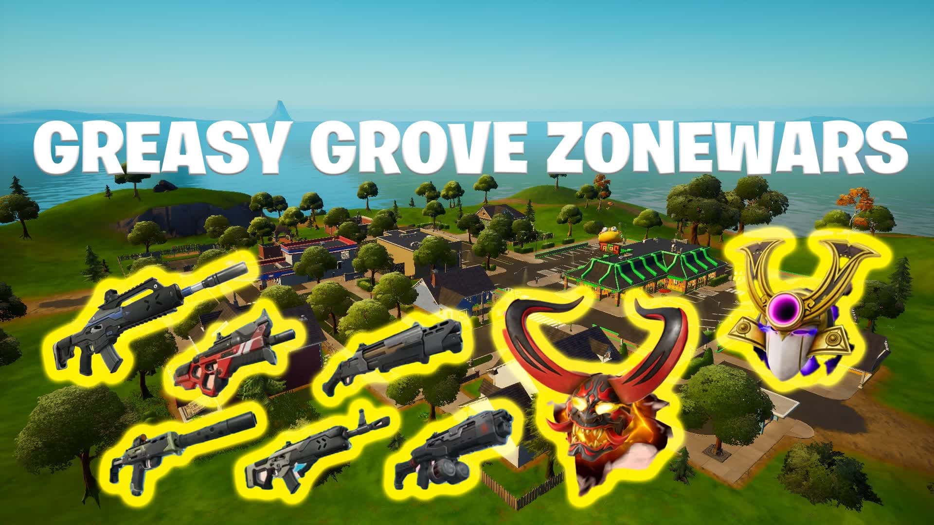 🛣️GREASY GROVE ZONEWARS🏡SOLOS🌁