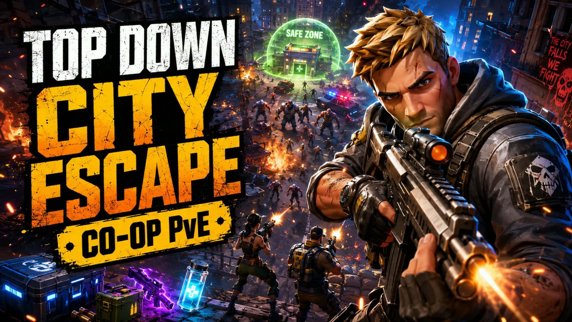 Top Down City Escape: Co-op PvE