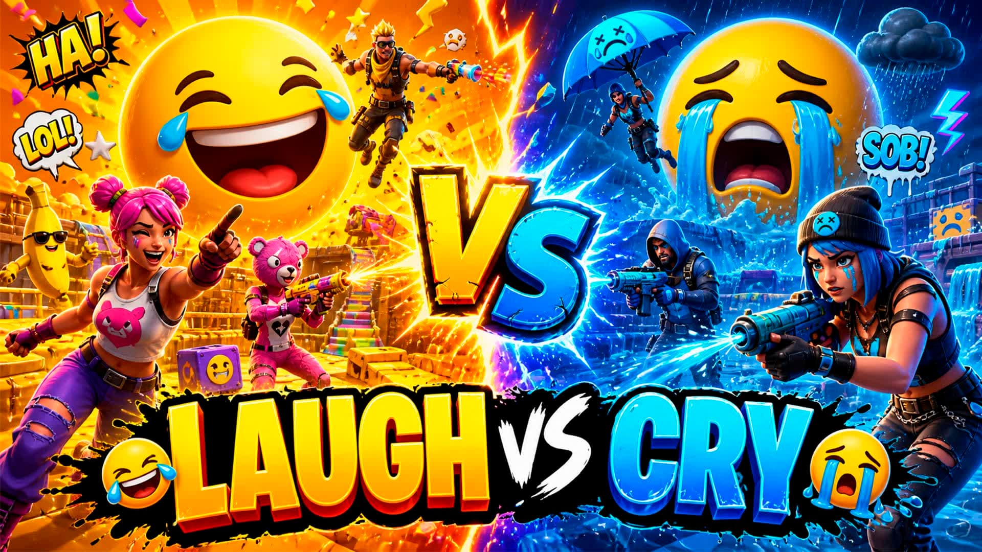 🤣 LAUGH vs CRY 😭 EMOJIS FIGHT