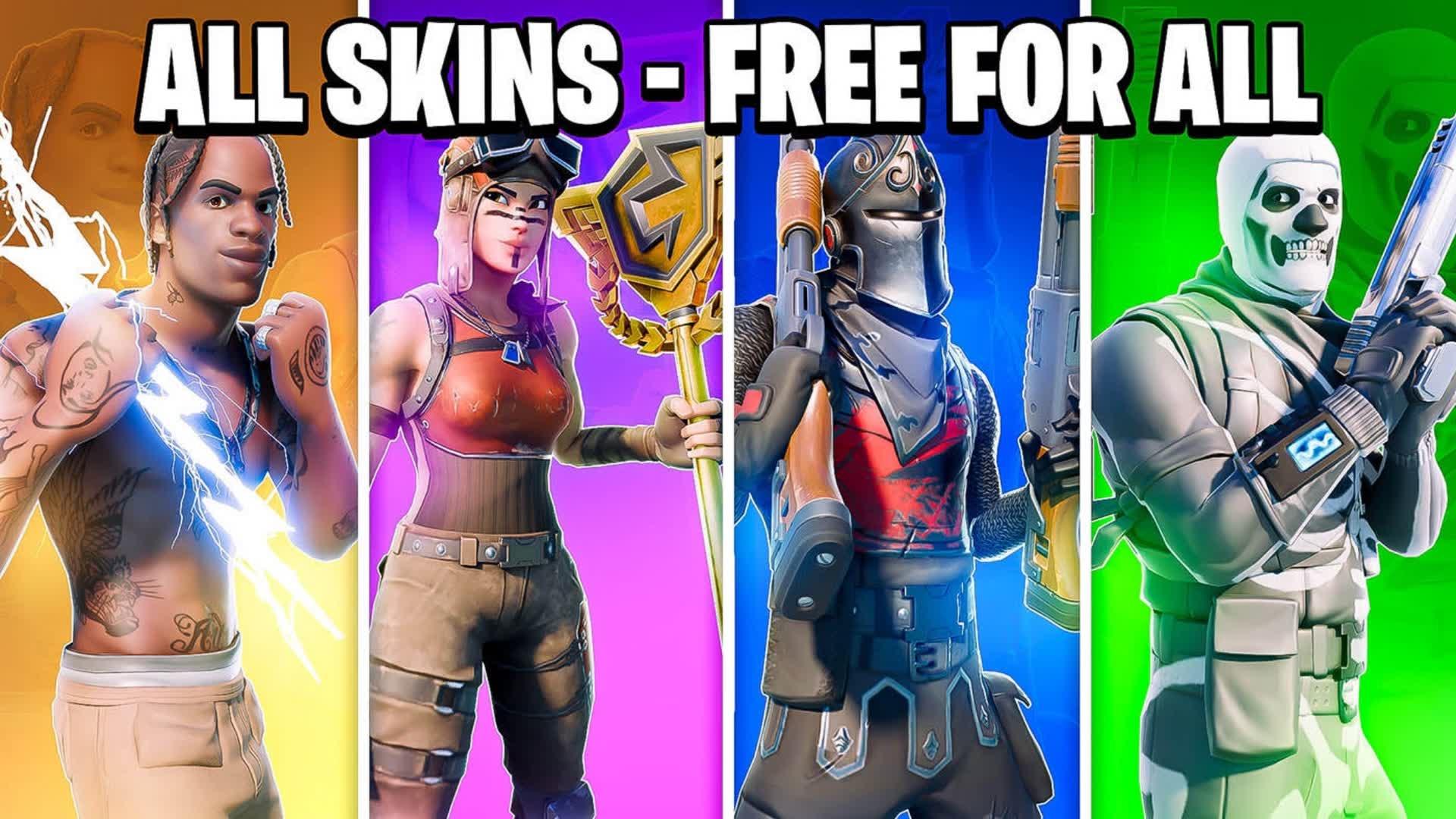 ⭐ALL SKINS & EMOTES - FFA🕺