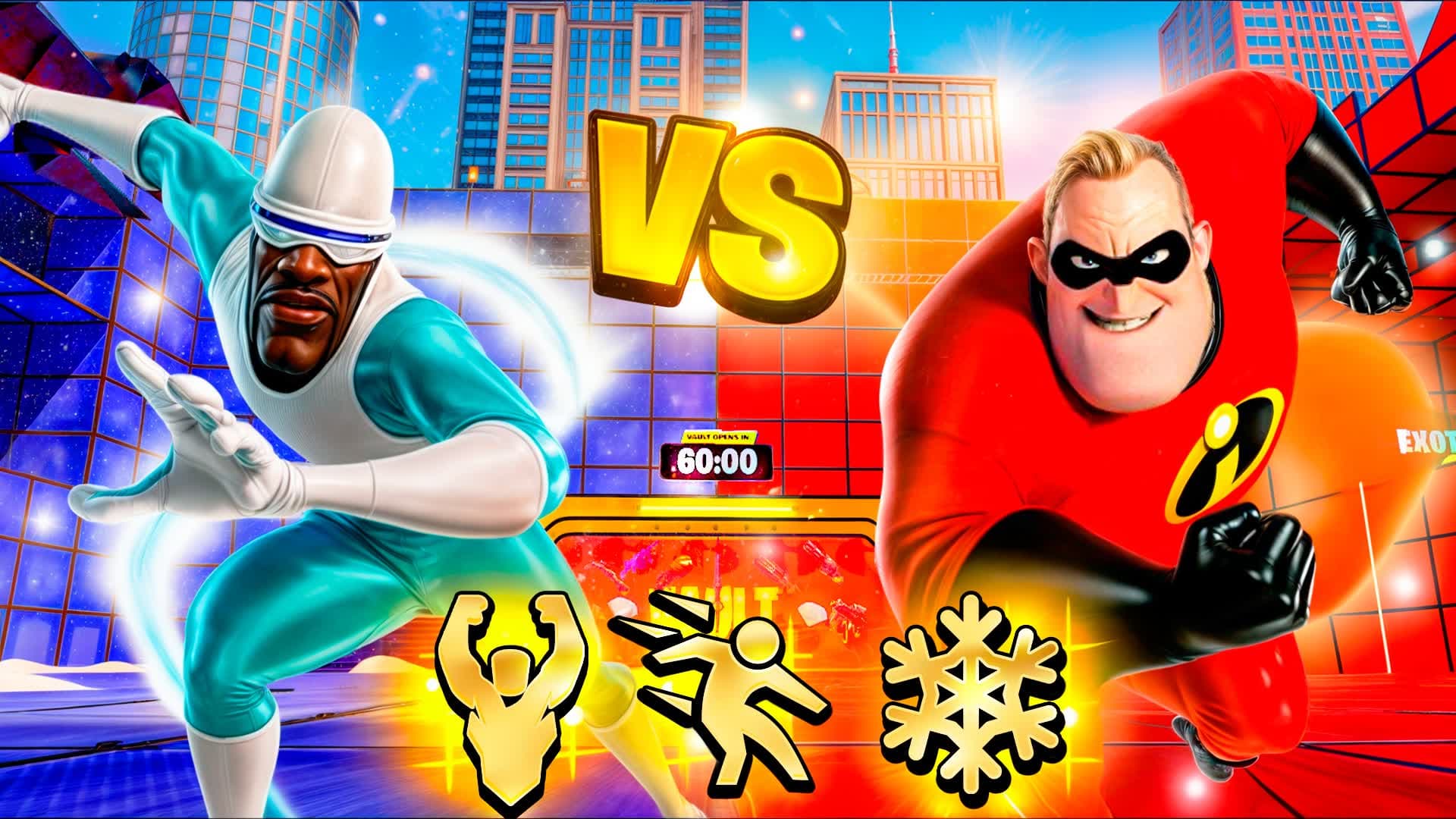 MR INCREDIBLE VS FROZONE🔴🔵 RED VS BLUE