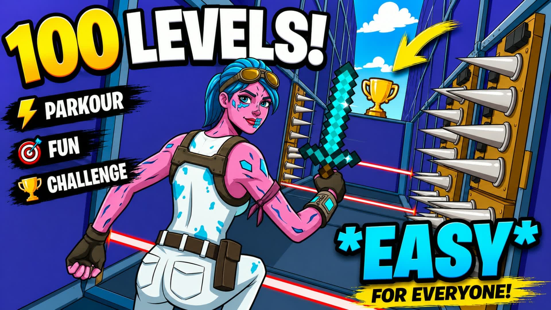 NEW PARKOUR DEFAULT - 100 NÍVEIS