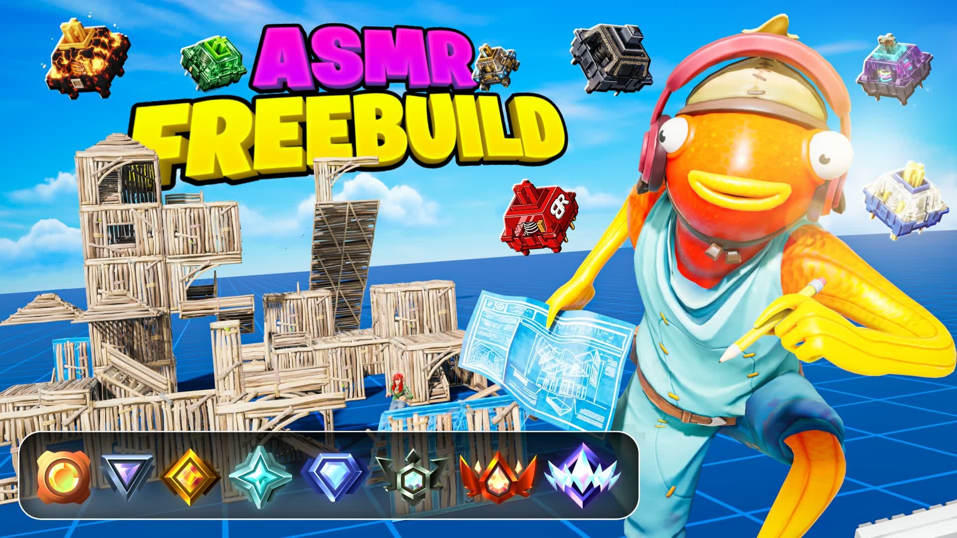 ASMR RANKED FREE BUILD📝[BREEZY]