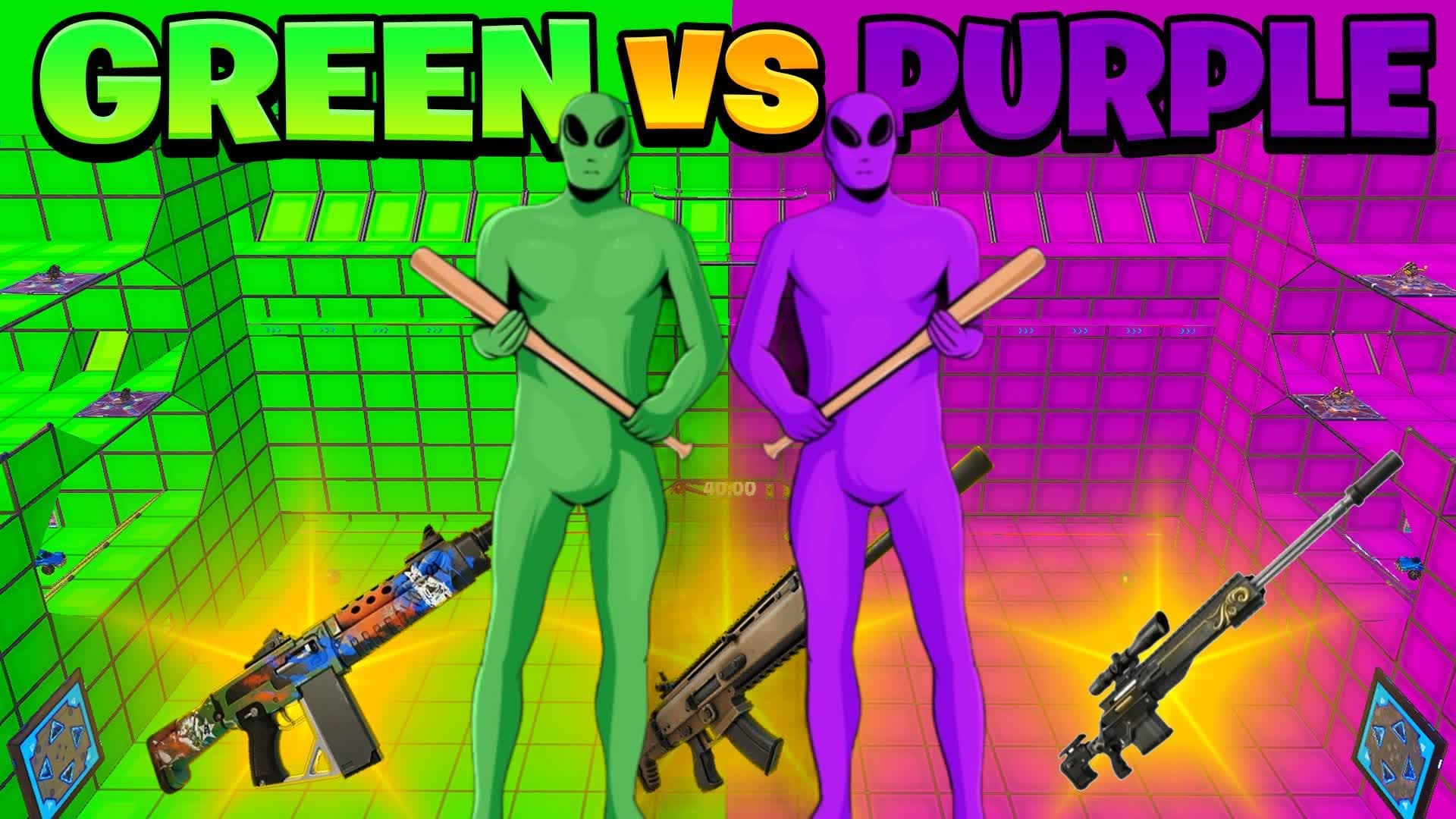 CRAZY GTA GREEN VS PURPLE ALIEN WAR  👽