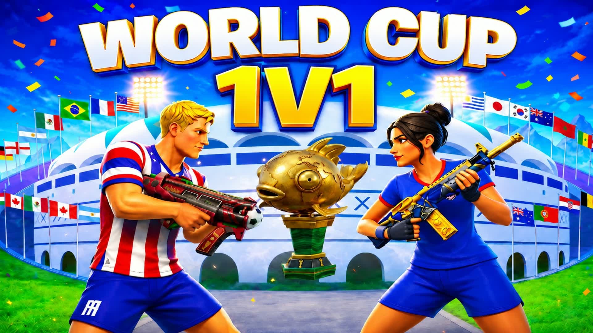 ⚽  WORLD CUP 1v1v1[ALL WEAPONS]⚽