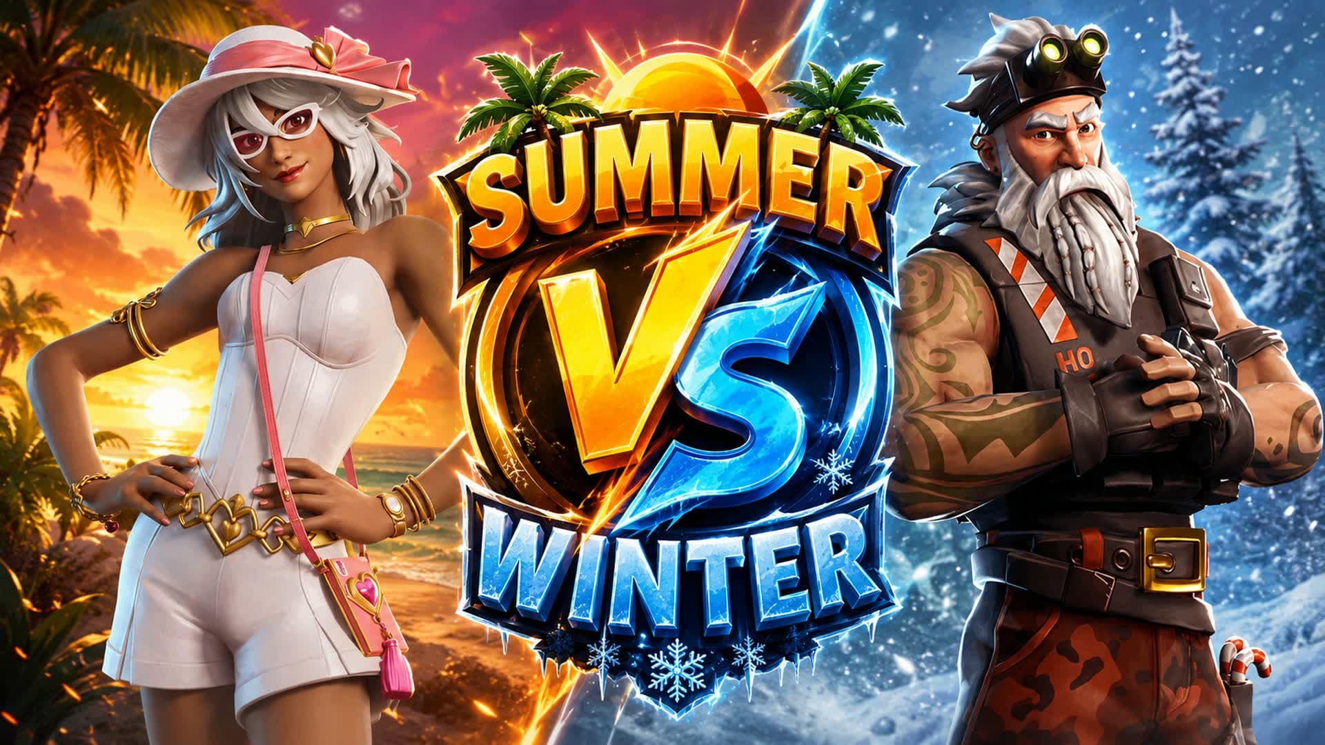 ☀️ SUMMER VS WINTER ❄️ BUILD FIGHT