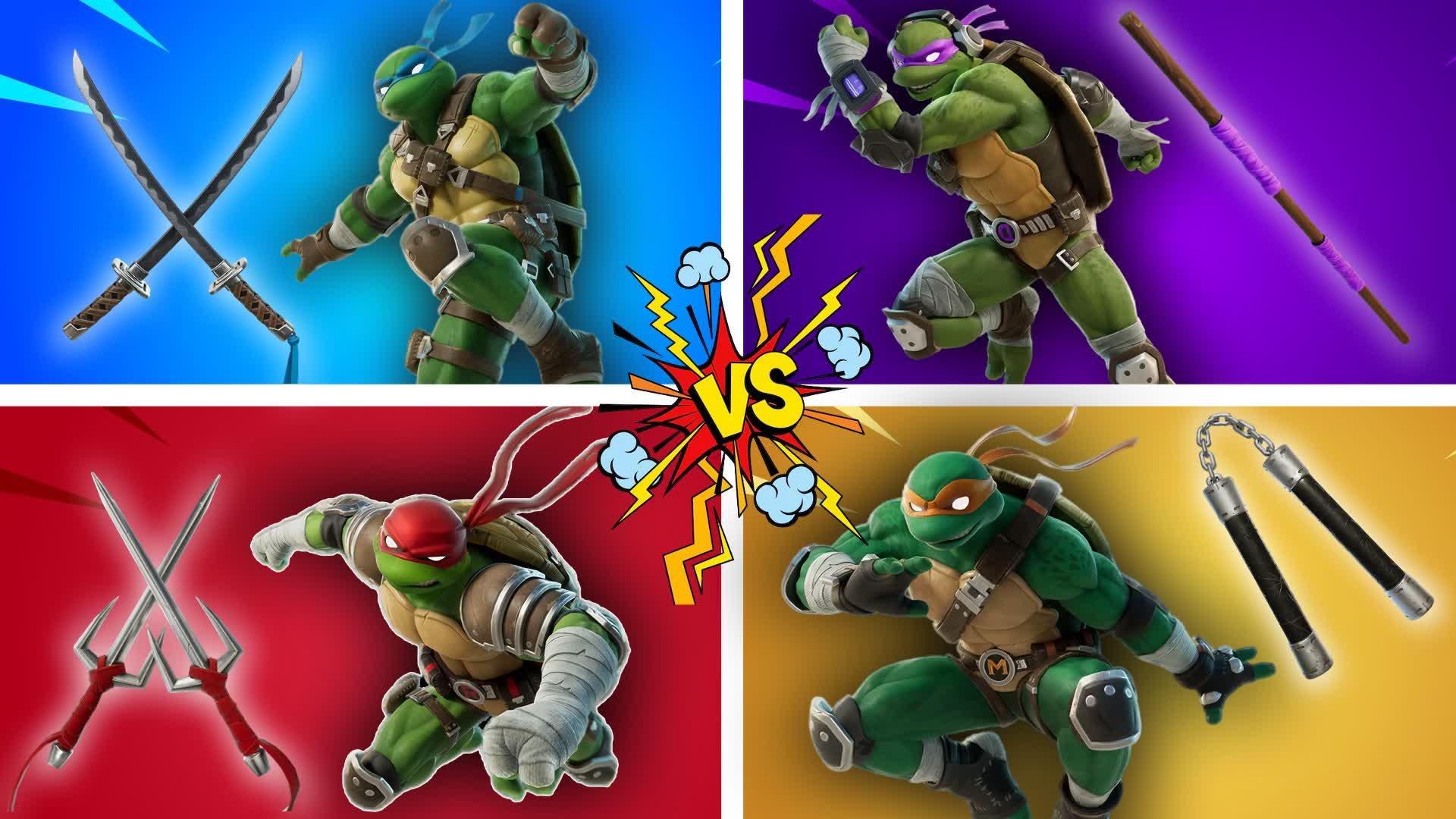 NINJA TURTLES FIGHTS 🔴🔵🟣🟡