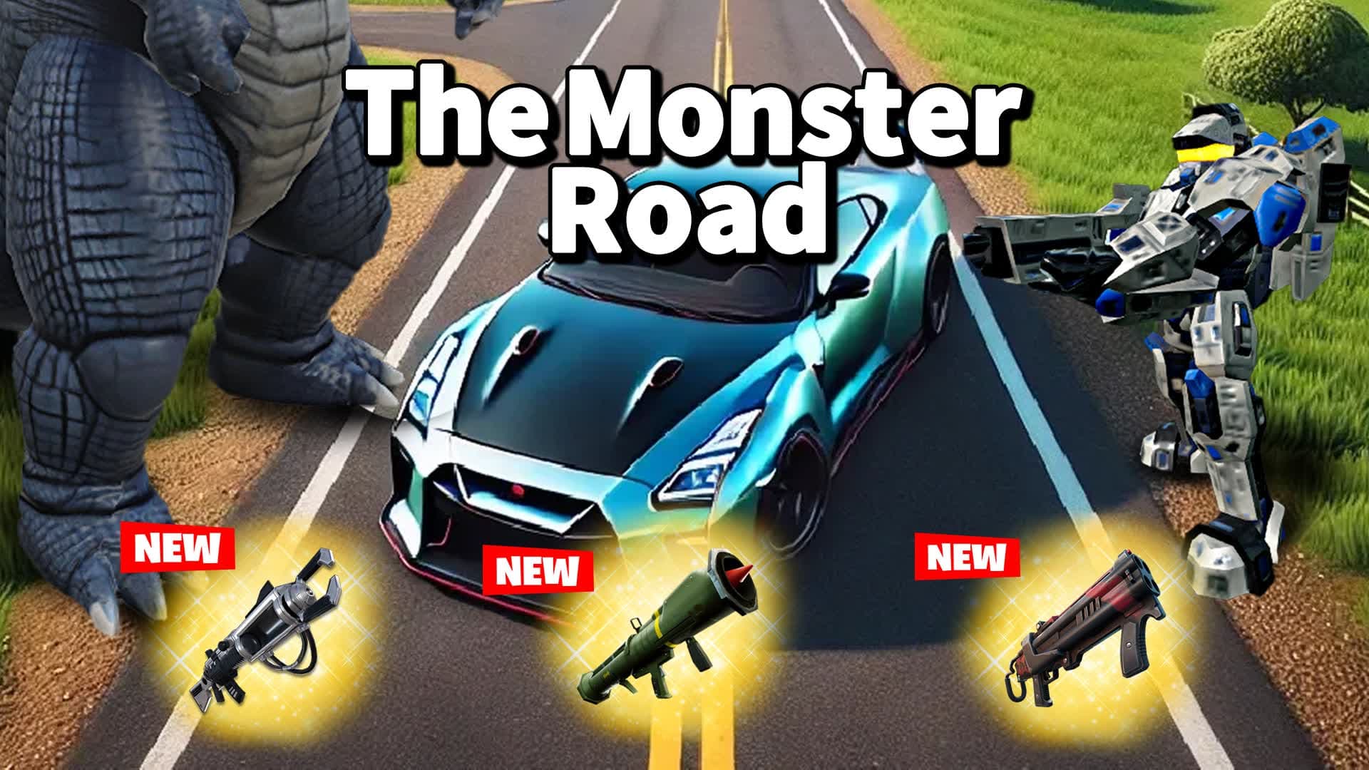 🦖MONSTER ROAD FFA🚗