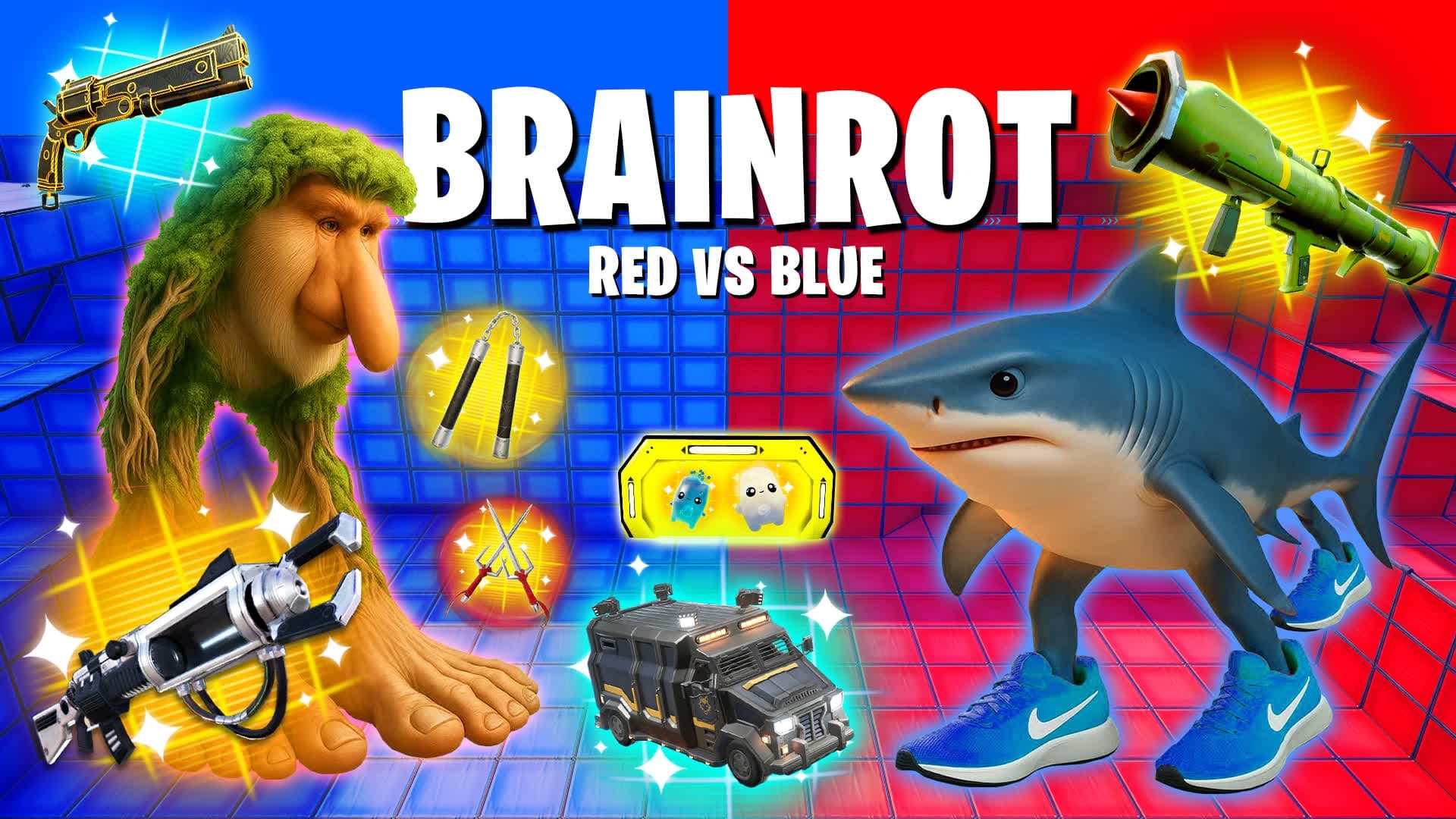 ⭐FUN BRAINROT🤪RED VS BLUE 🔴🔵