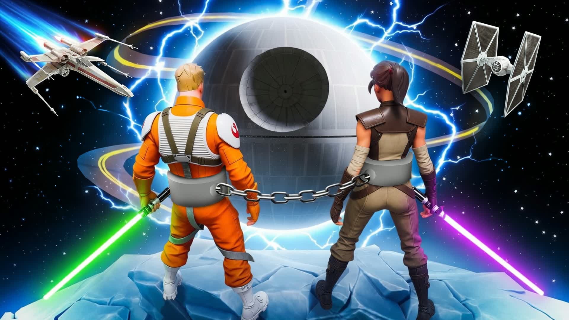 Star Wars Chained Together 🔗⭐ ONLY UP