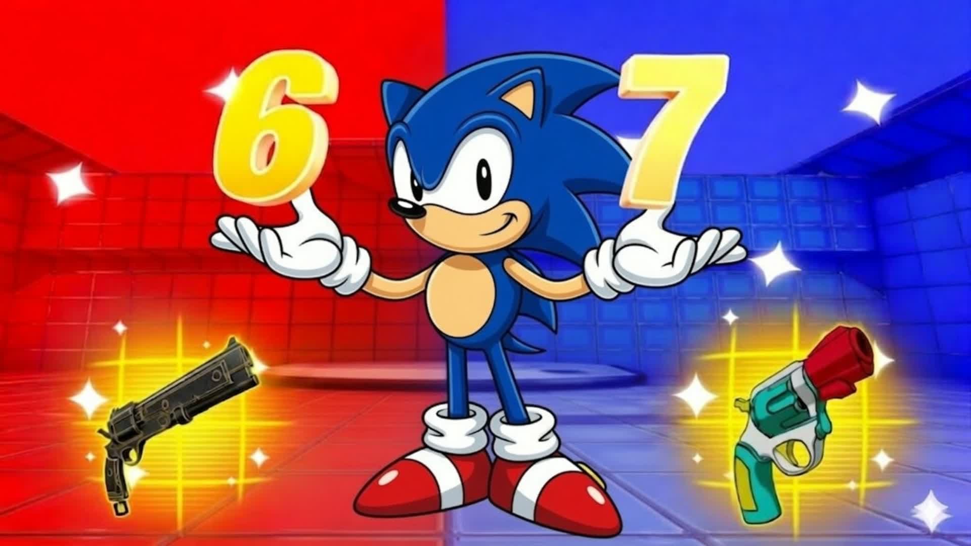 SONIC RED VS BLUE 🔴🔵(ALL GUNS)! 67