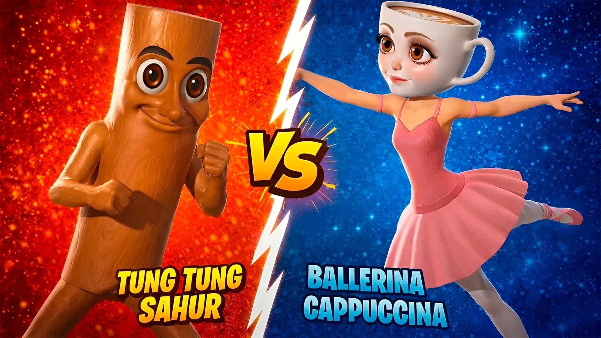 TUNG TUNG SAHUR VS BALLERINA CAPPUCCINA