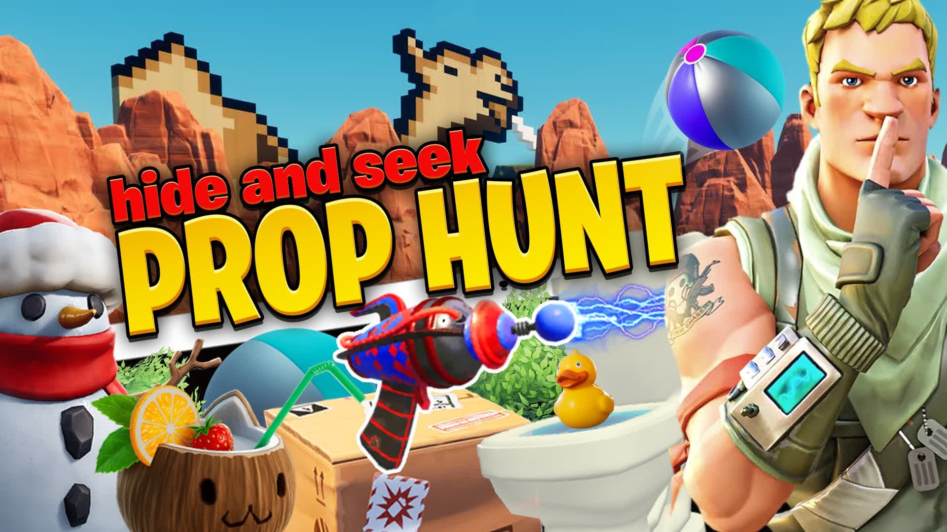🐪 PROP HUNT 🍌 HIDE AND SEEK ⛄