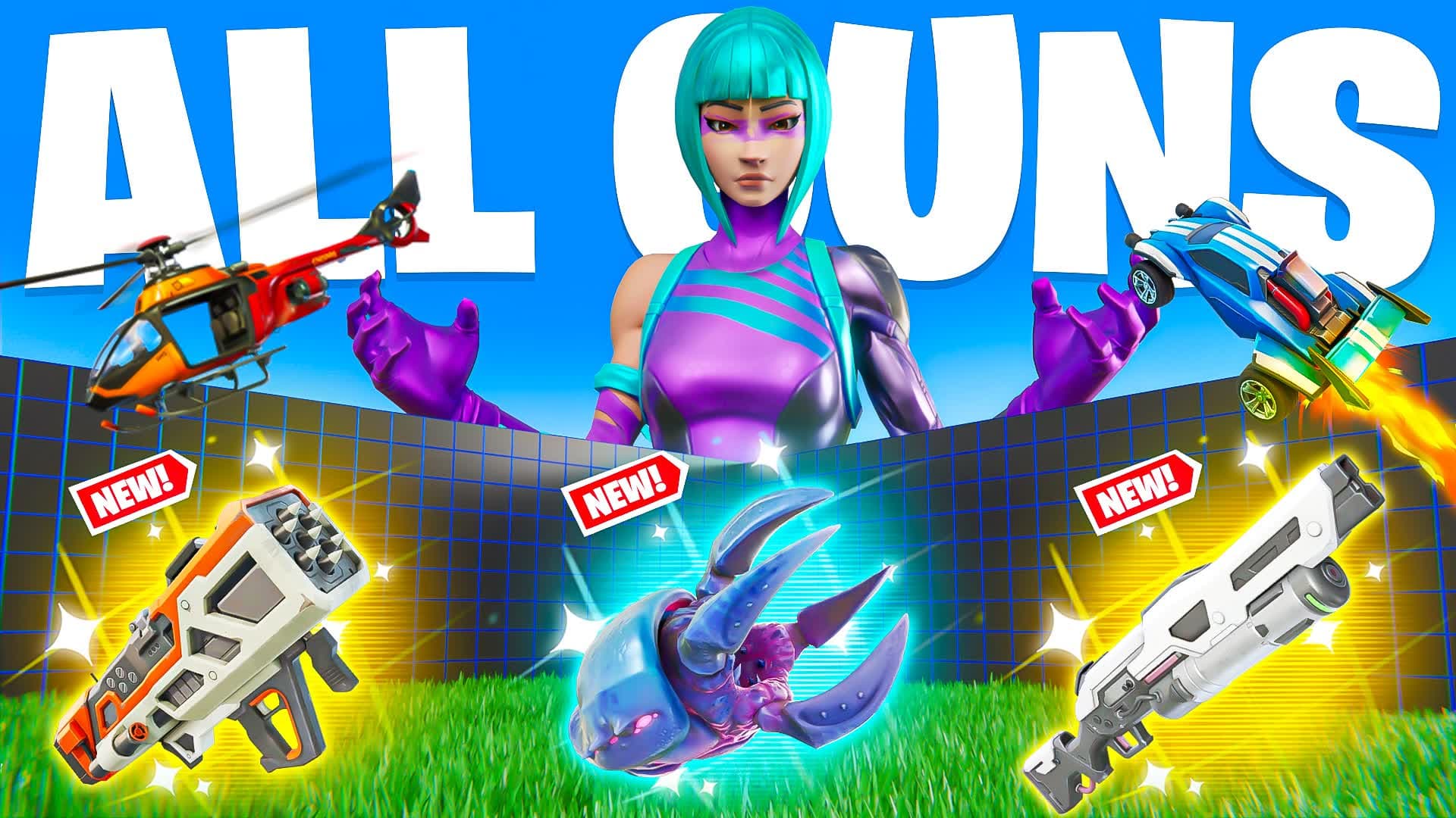 CRAZY 1V1 FFA - ALL GUNS & RIDES [AWMZ]