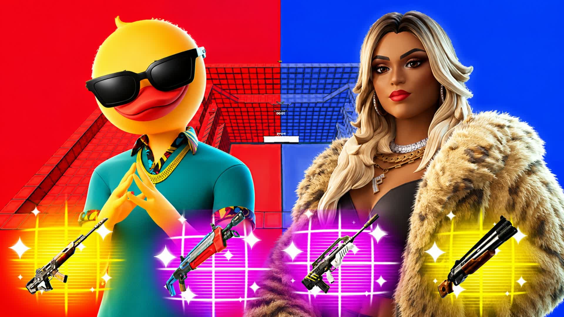 SUPER MEGA RED VS BLUE🔵🔴 RVB UNC