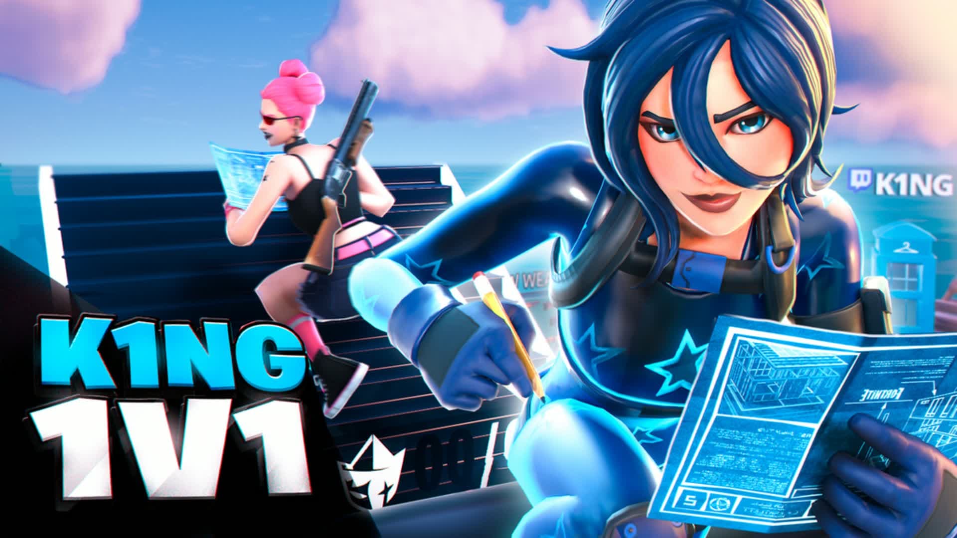 K1NG 1V1 BUILD FIGHT [NEW WEAPONS!]