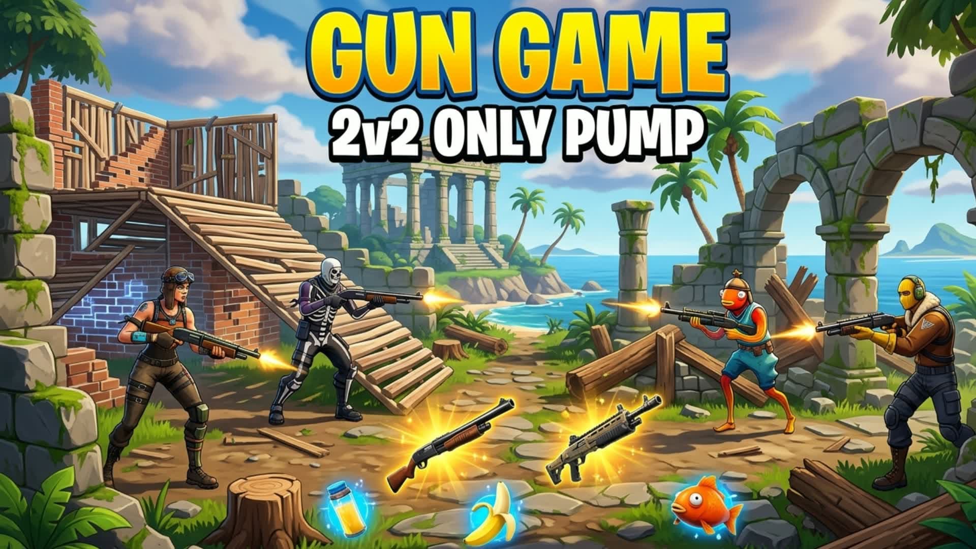 PUMP RUINS: 2V2 GUN GAME